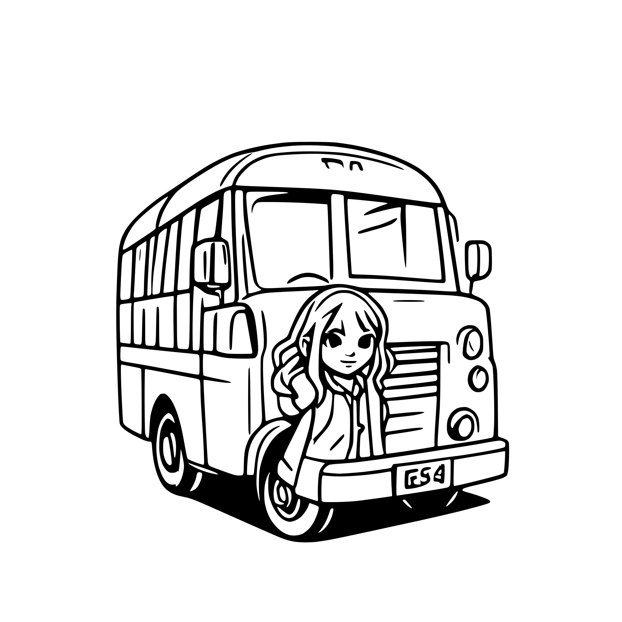 AI-generated SVG of a school bus