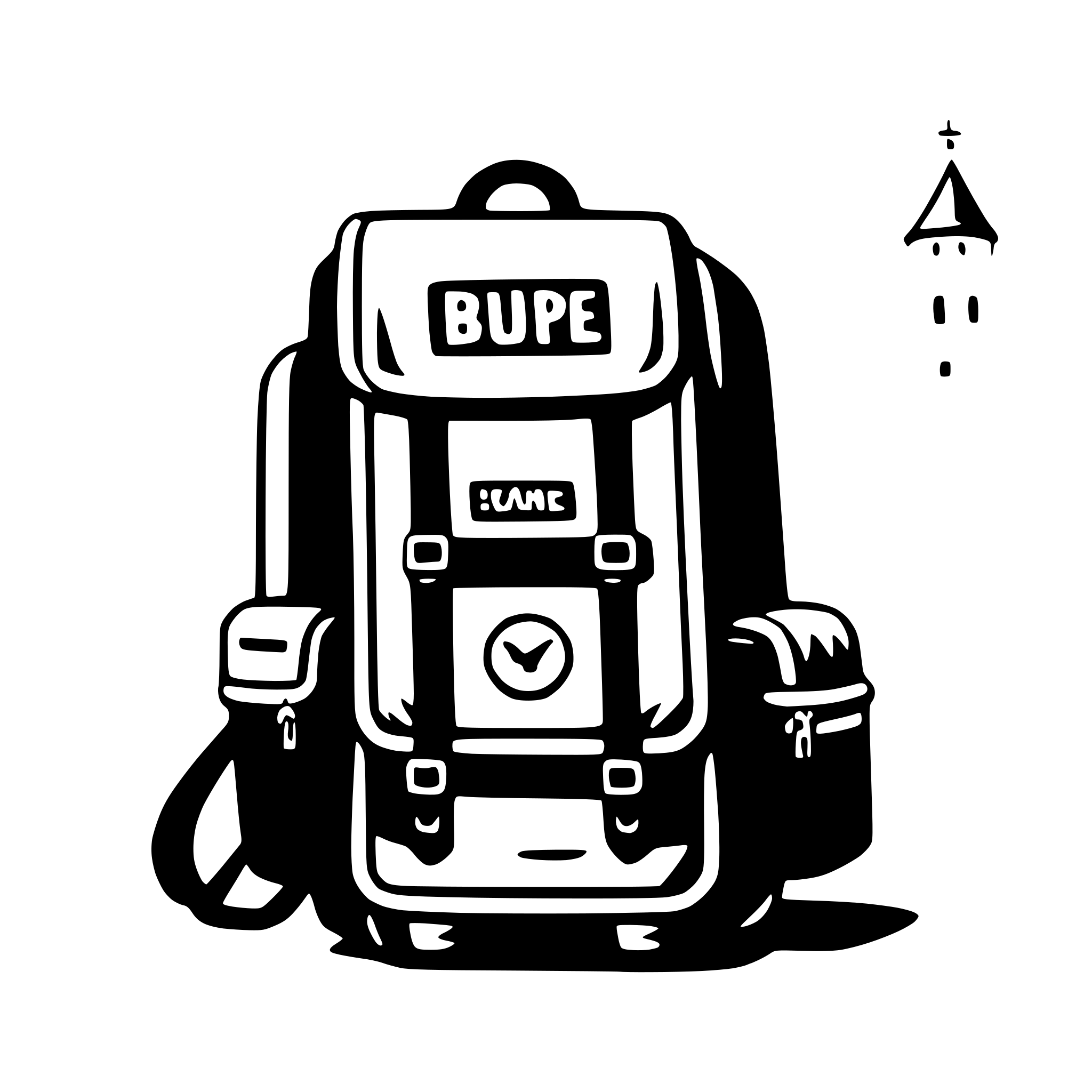 AI-generated SVG of a backpacking europe