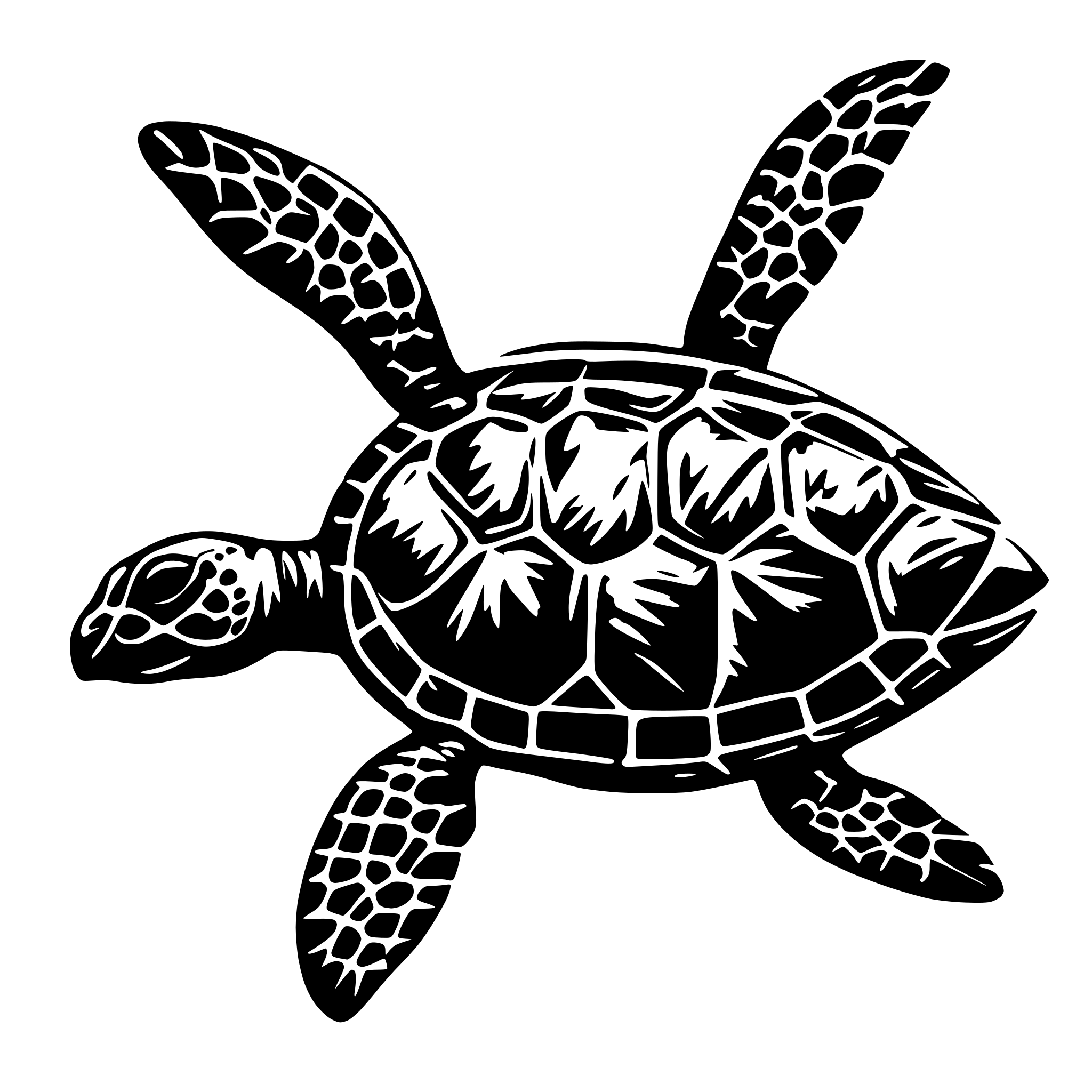 AI-generated SVG of 'sea turtle in ocean'