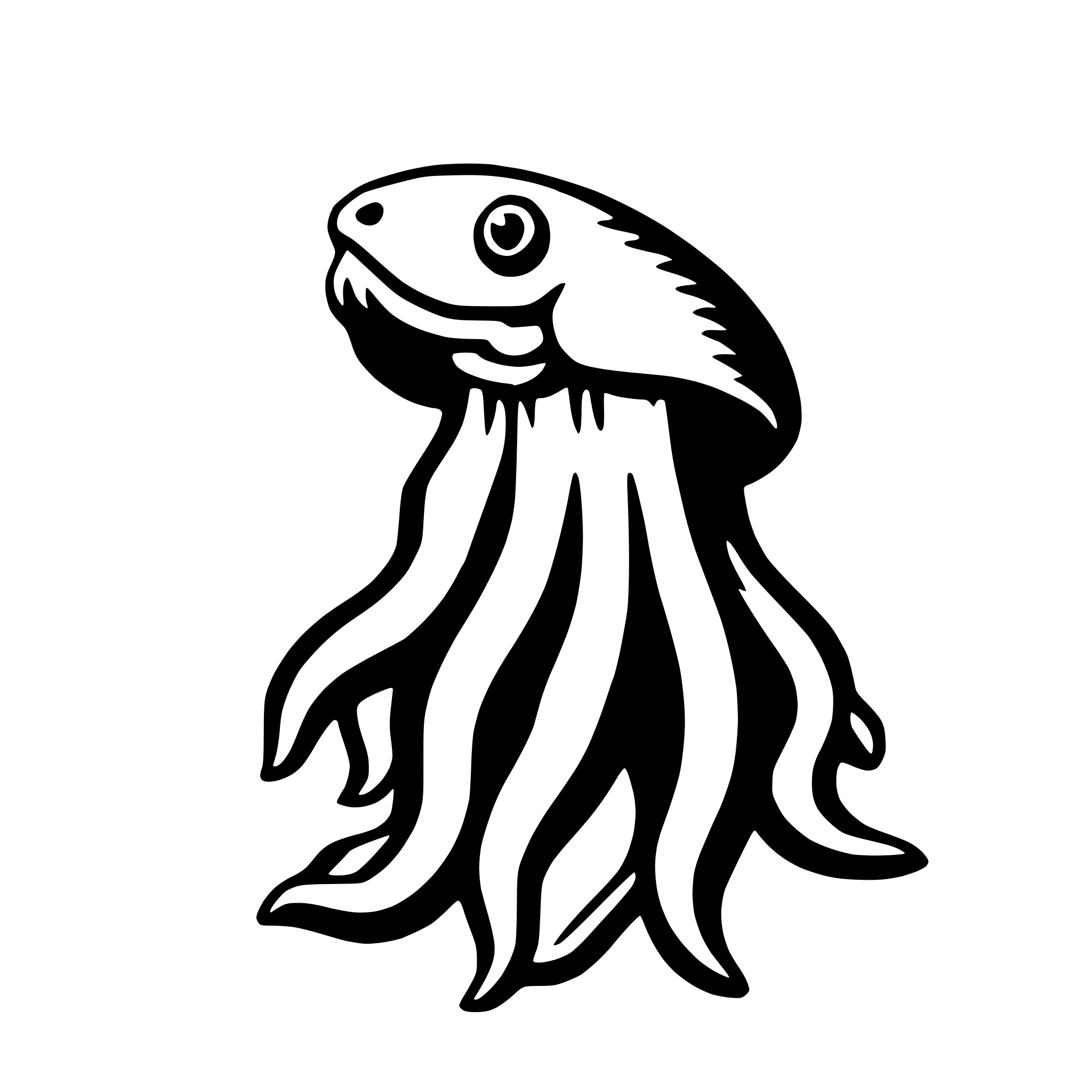 AI-generated SVG of a squid