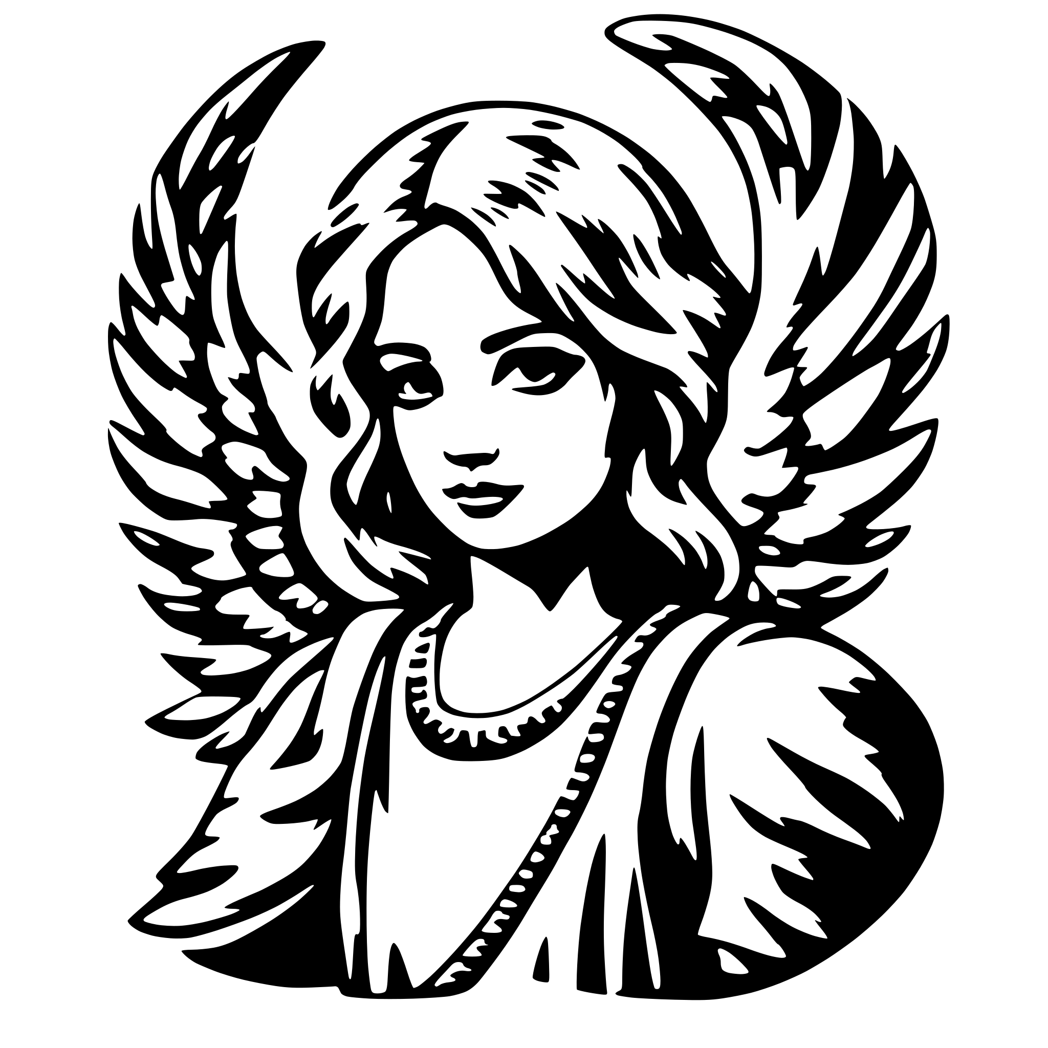 AI-generated SVG of a Angel
