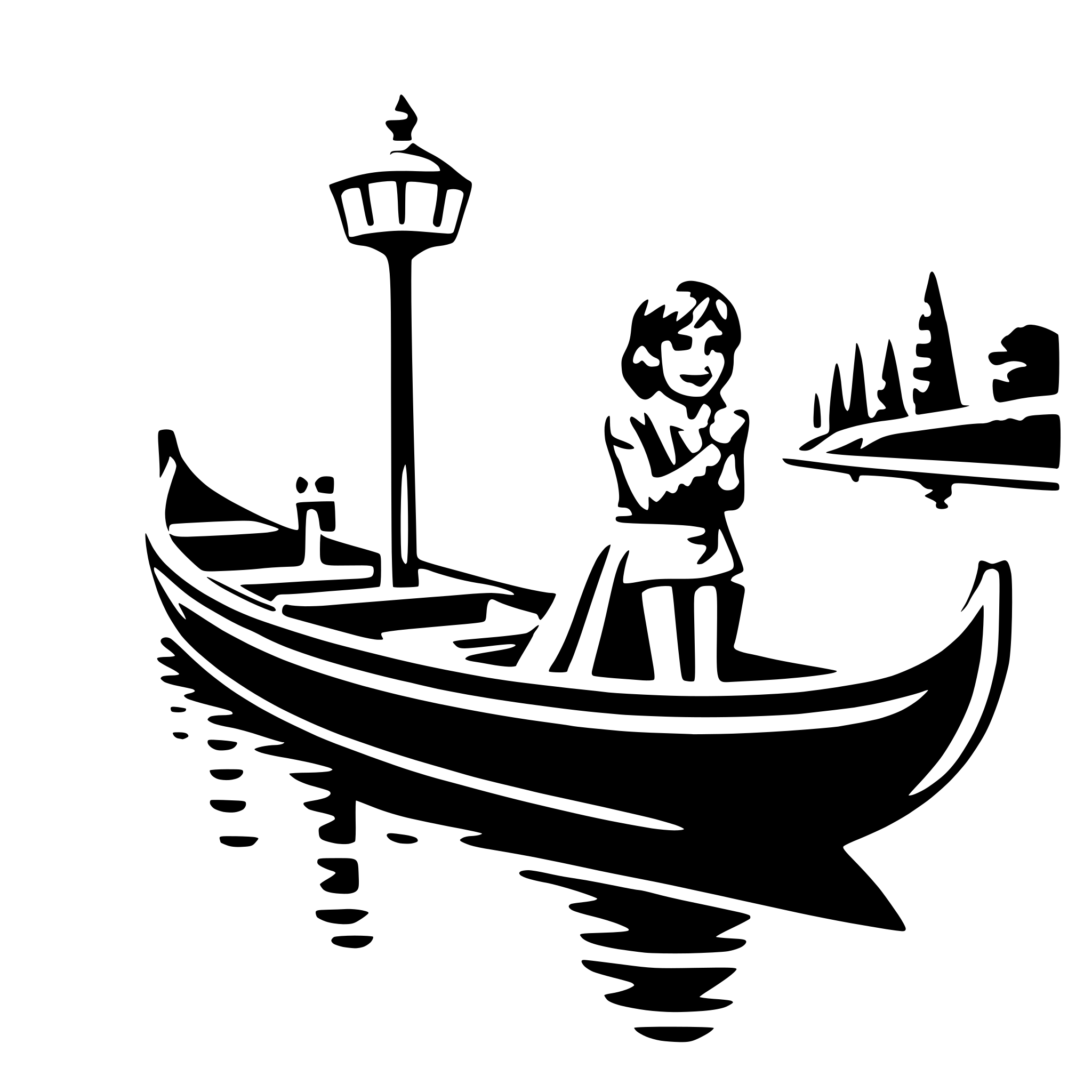 AI-generated SVG of a romantic gondola ride
