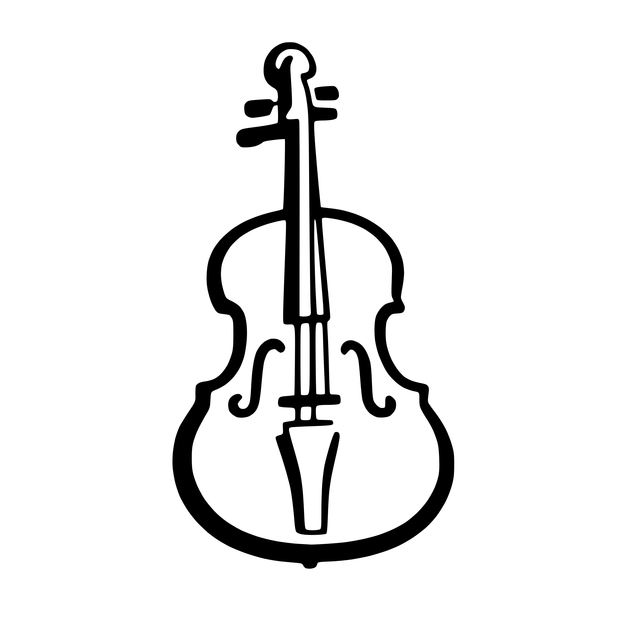 AI-generated SVG of a violin