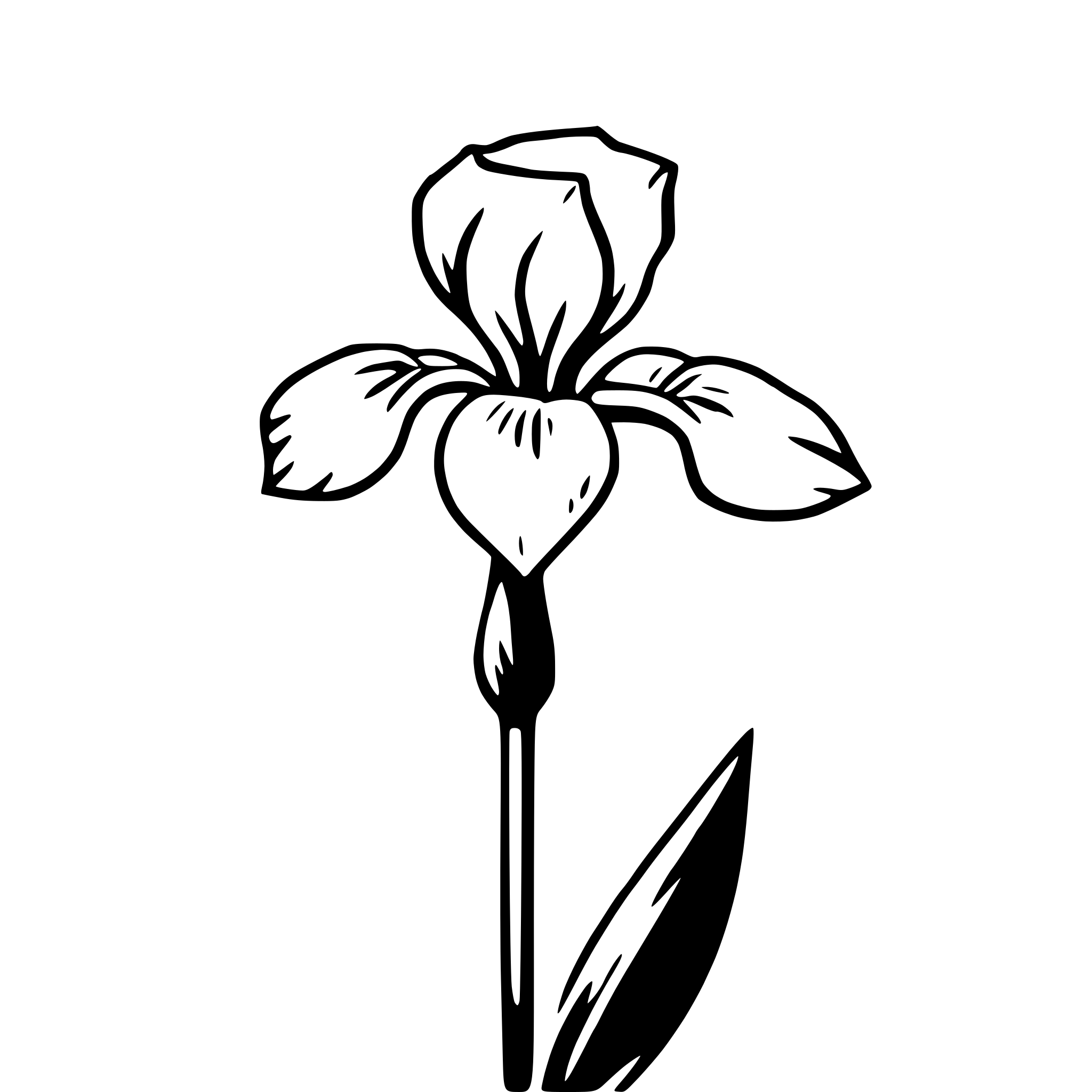 AI-generated SVG of a iris