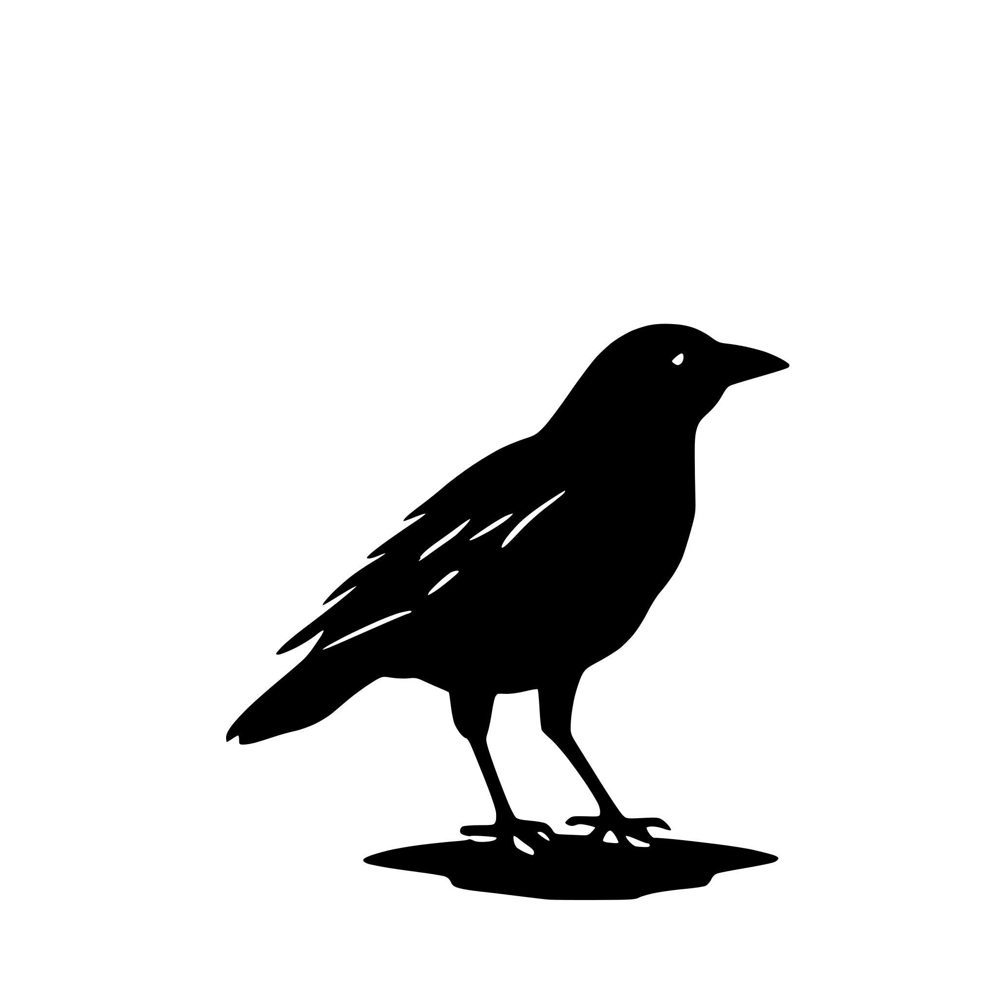 AI-generated SVG of a a crow