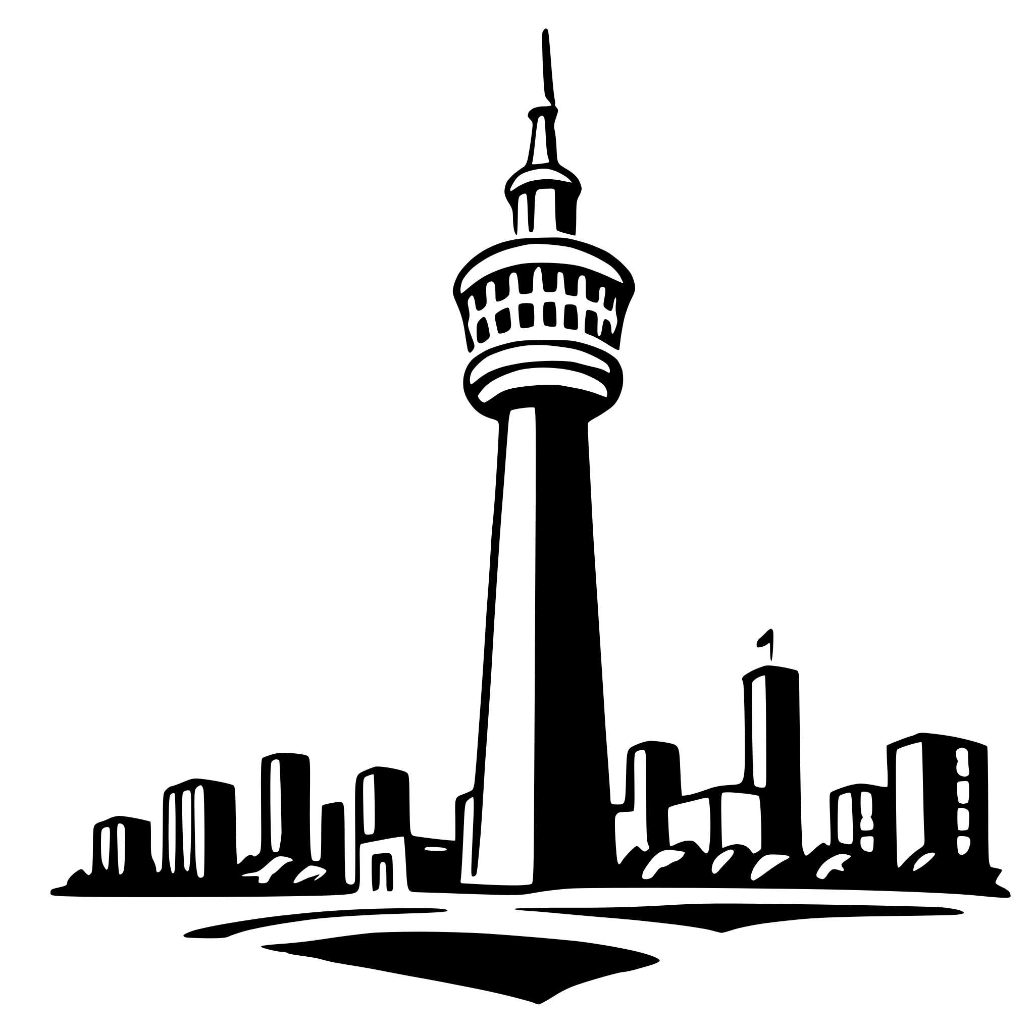 AI-generated SVG of a cn tower