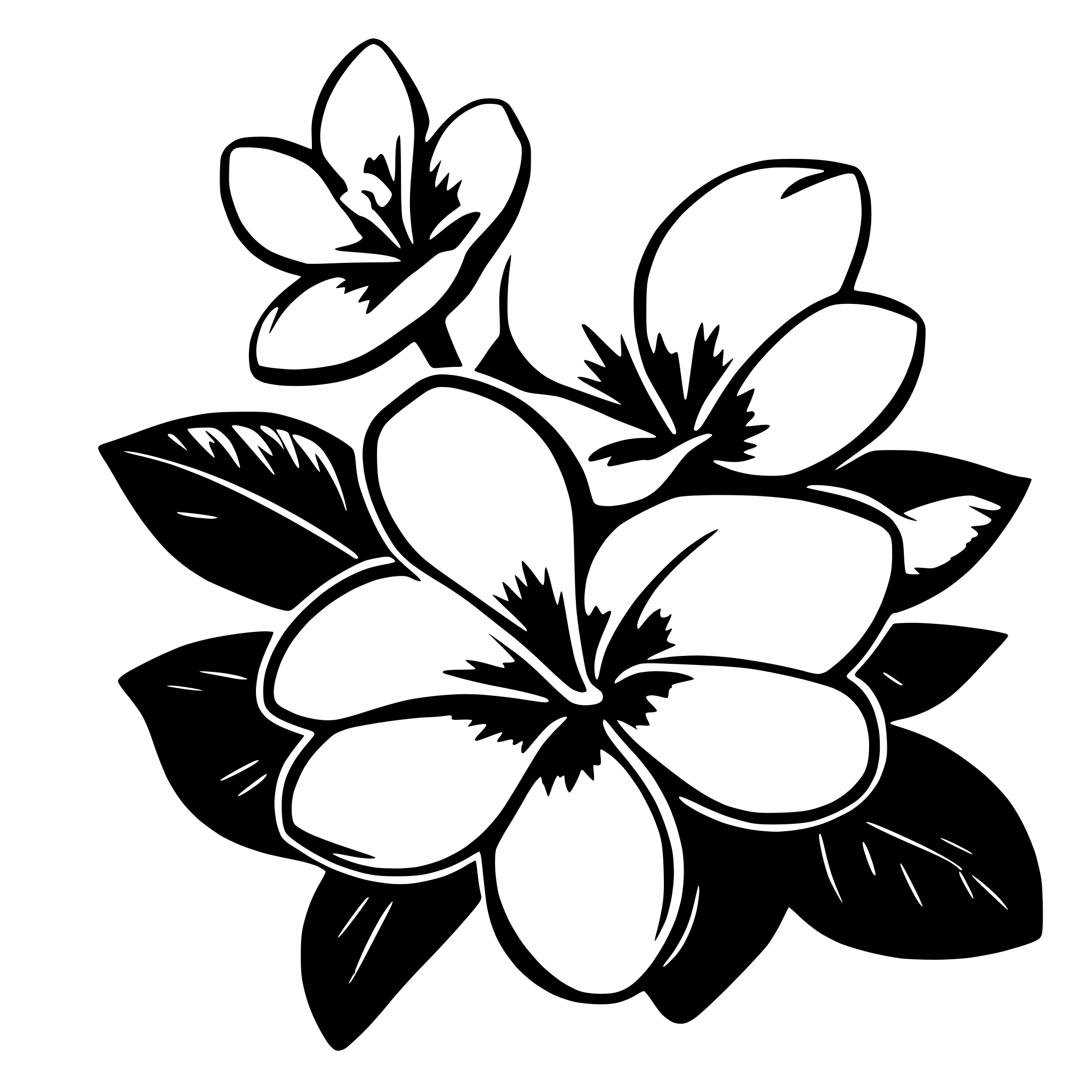AI-generated SVG of 'frangipani flower'