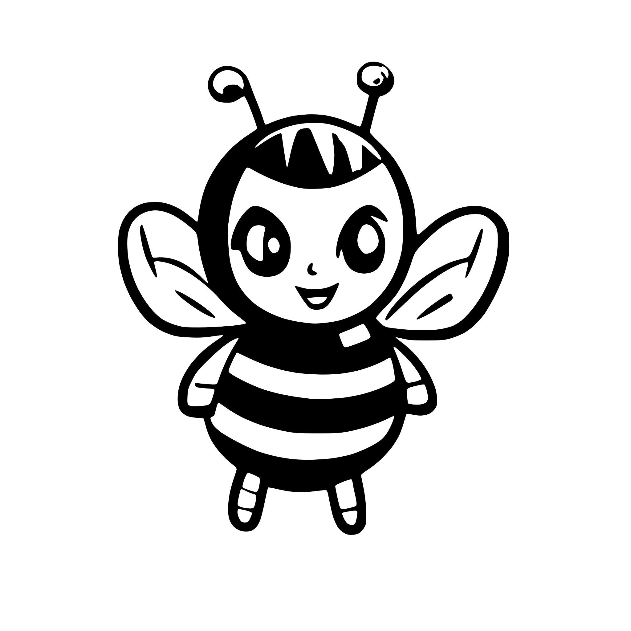 AI-generated SVG of a bee