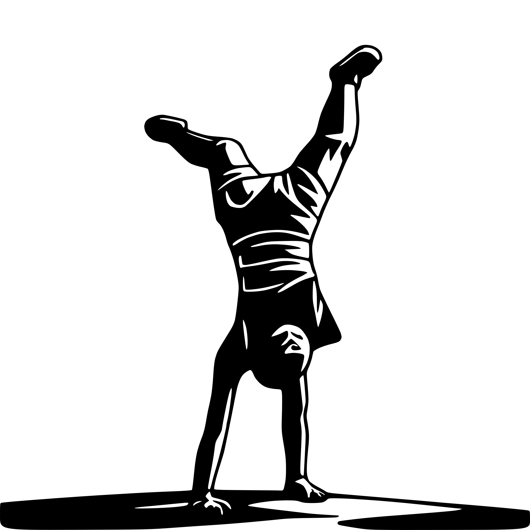 AI-generated SVG of 'calisthenics one-armed handstand'