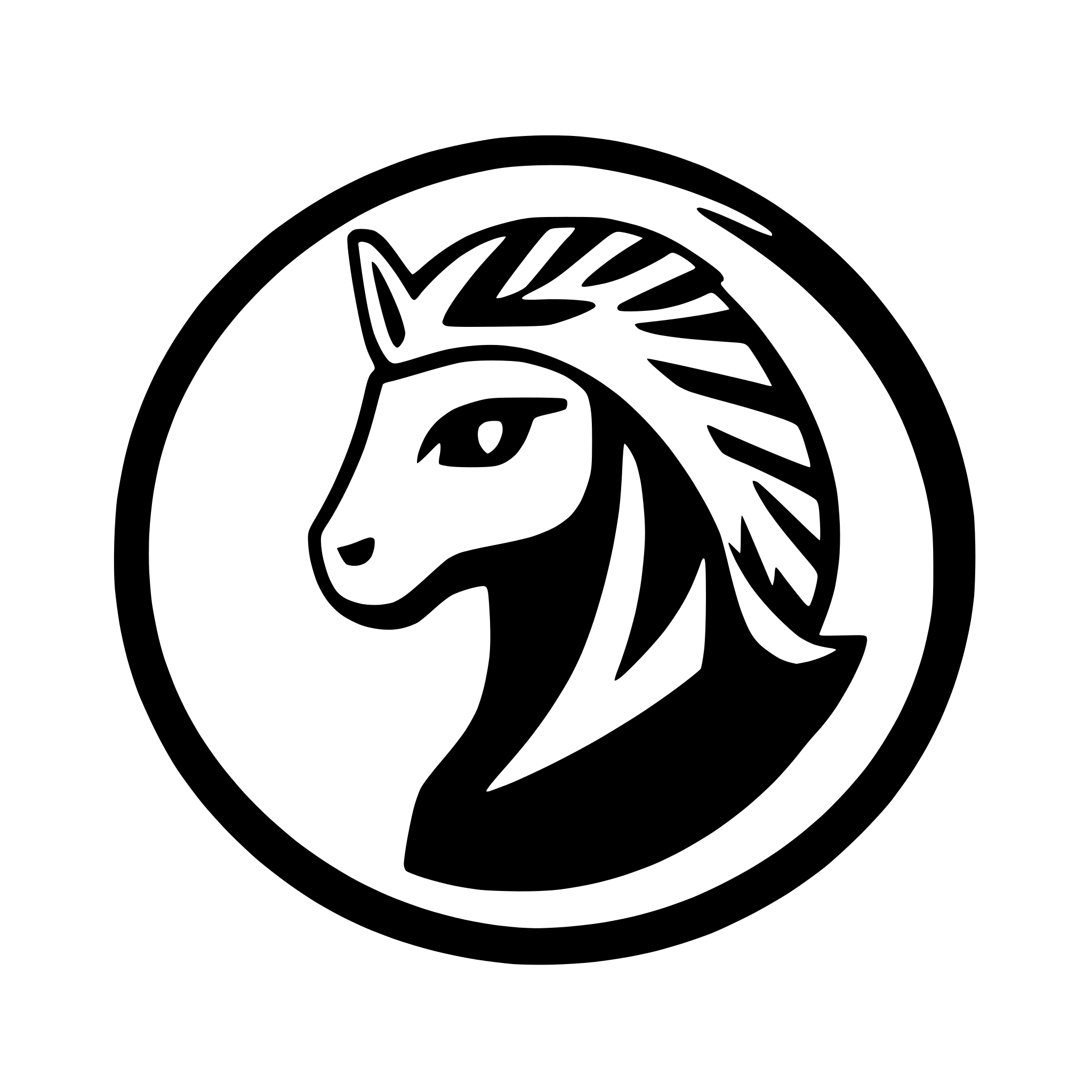 AI-generated SVG of 'pegasus face abstract wing vector icon logo circle creative'