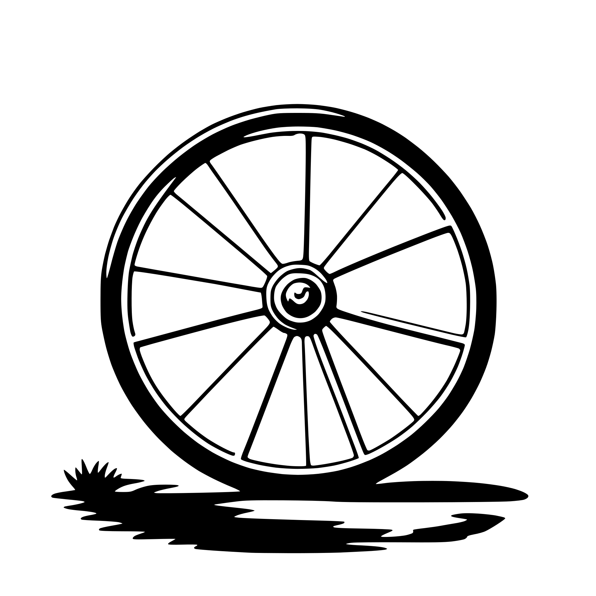 AI-generated SVG of a bicycle wheel