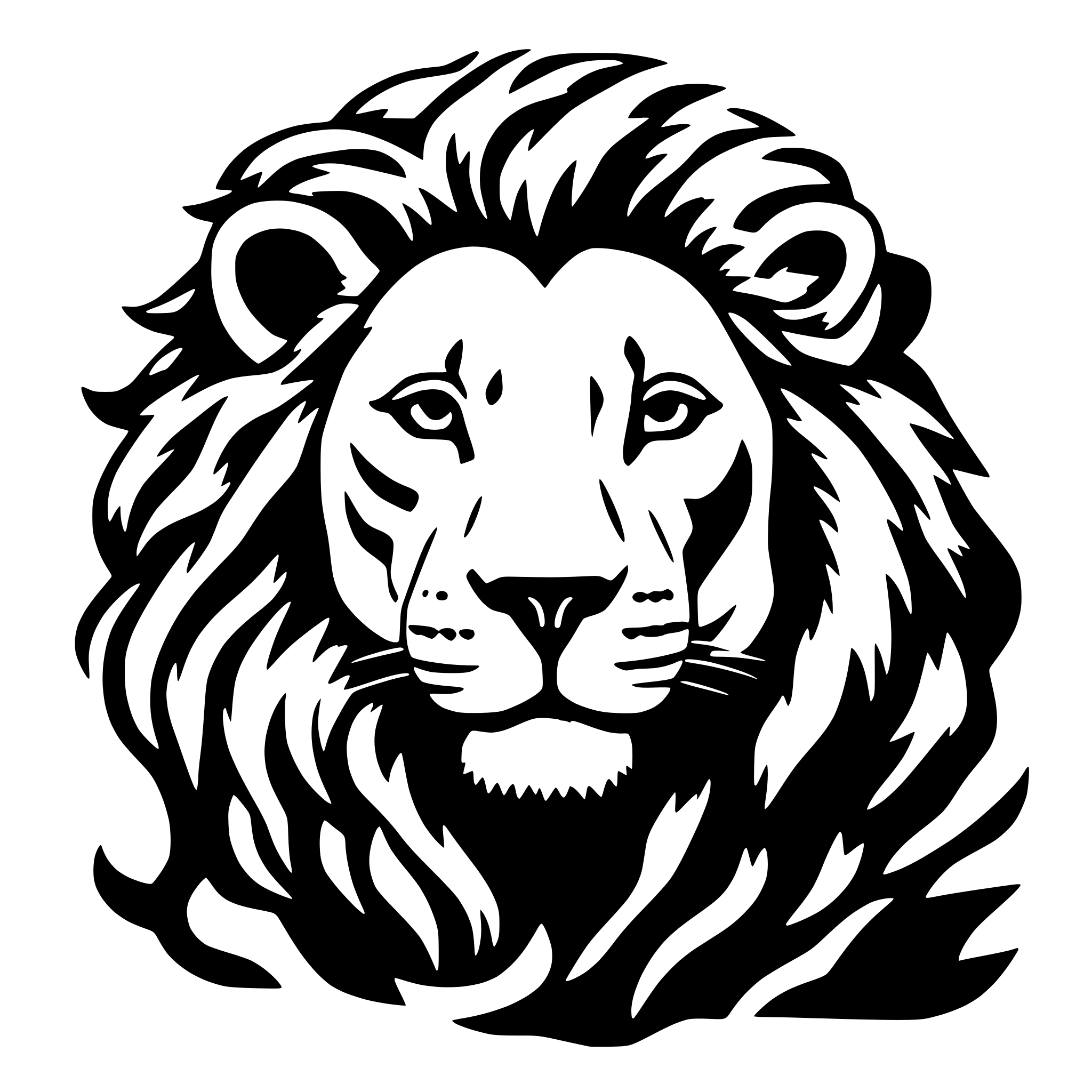 AI-generated SVG of 'lion svg image'