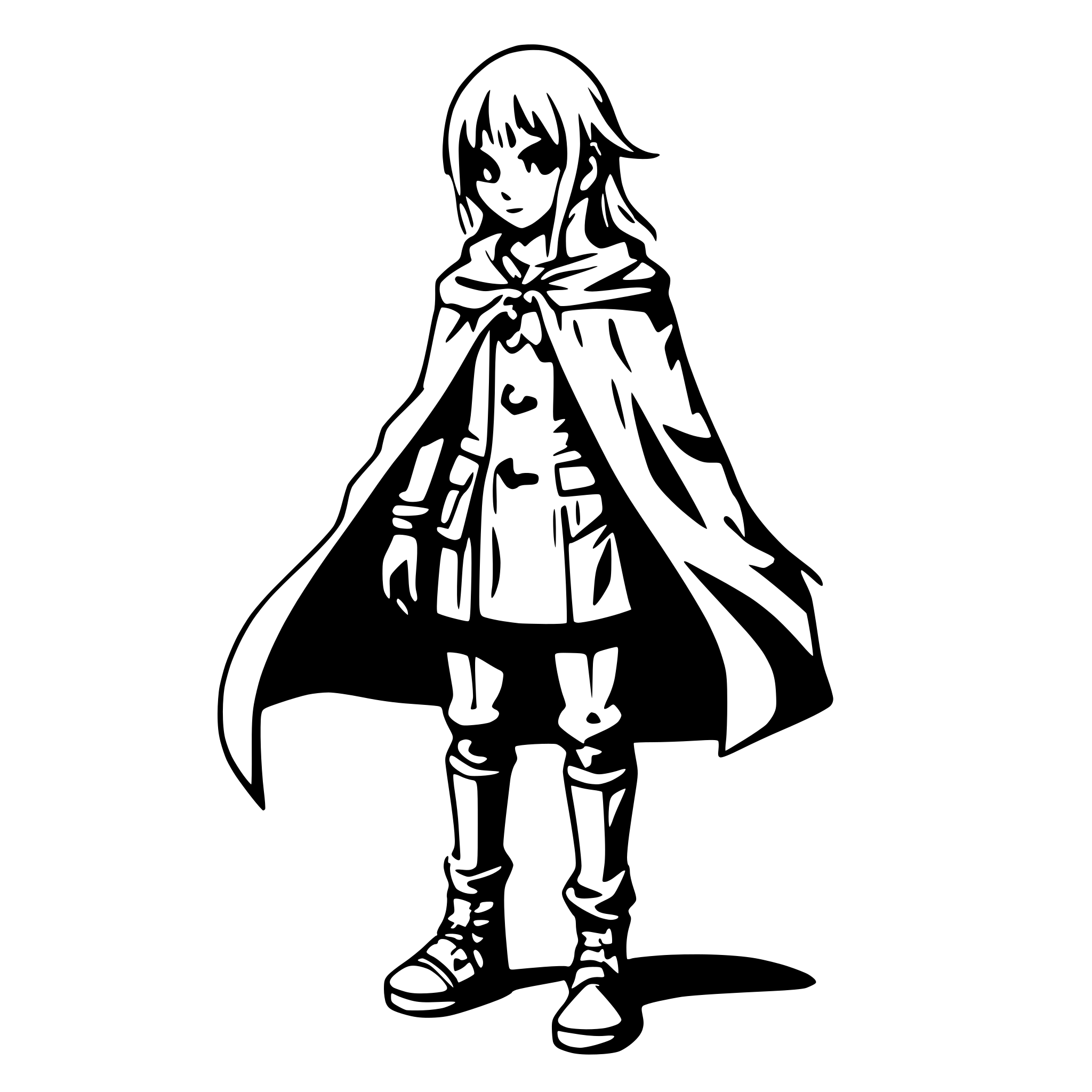 AI-generated SVG of a Young archmage who walk straight, full body
