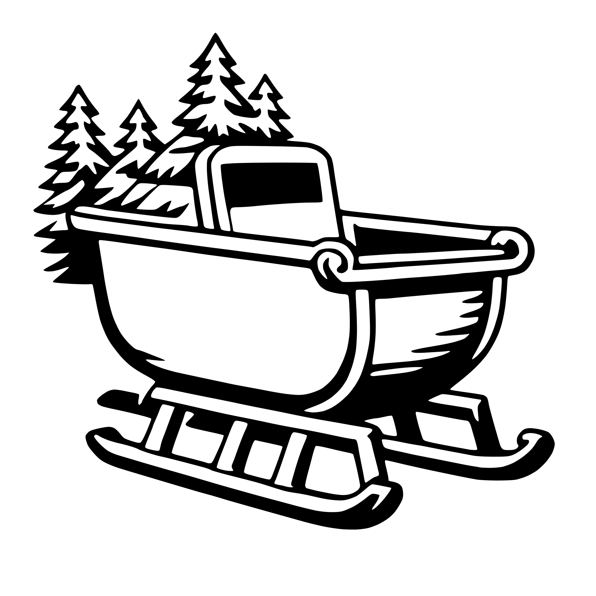 AI-generated SVG of a sleigh