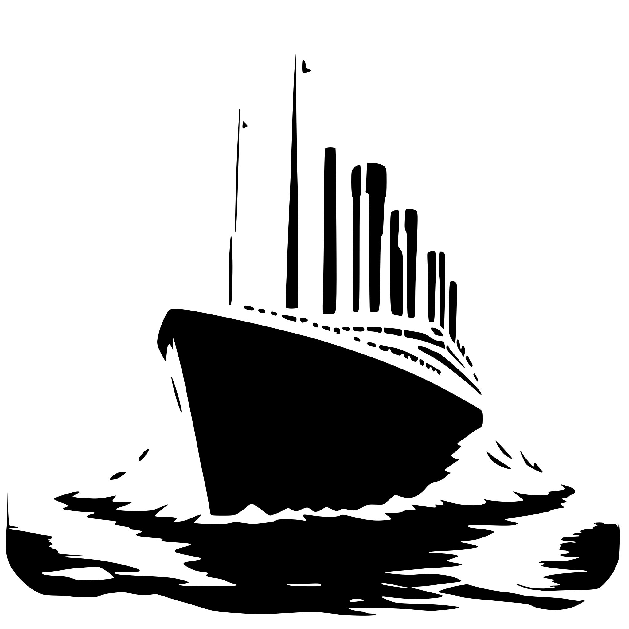AI-generated SVG of a titanic with iceberg