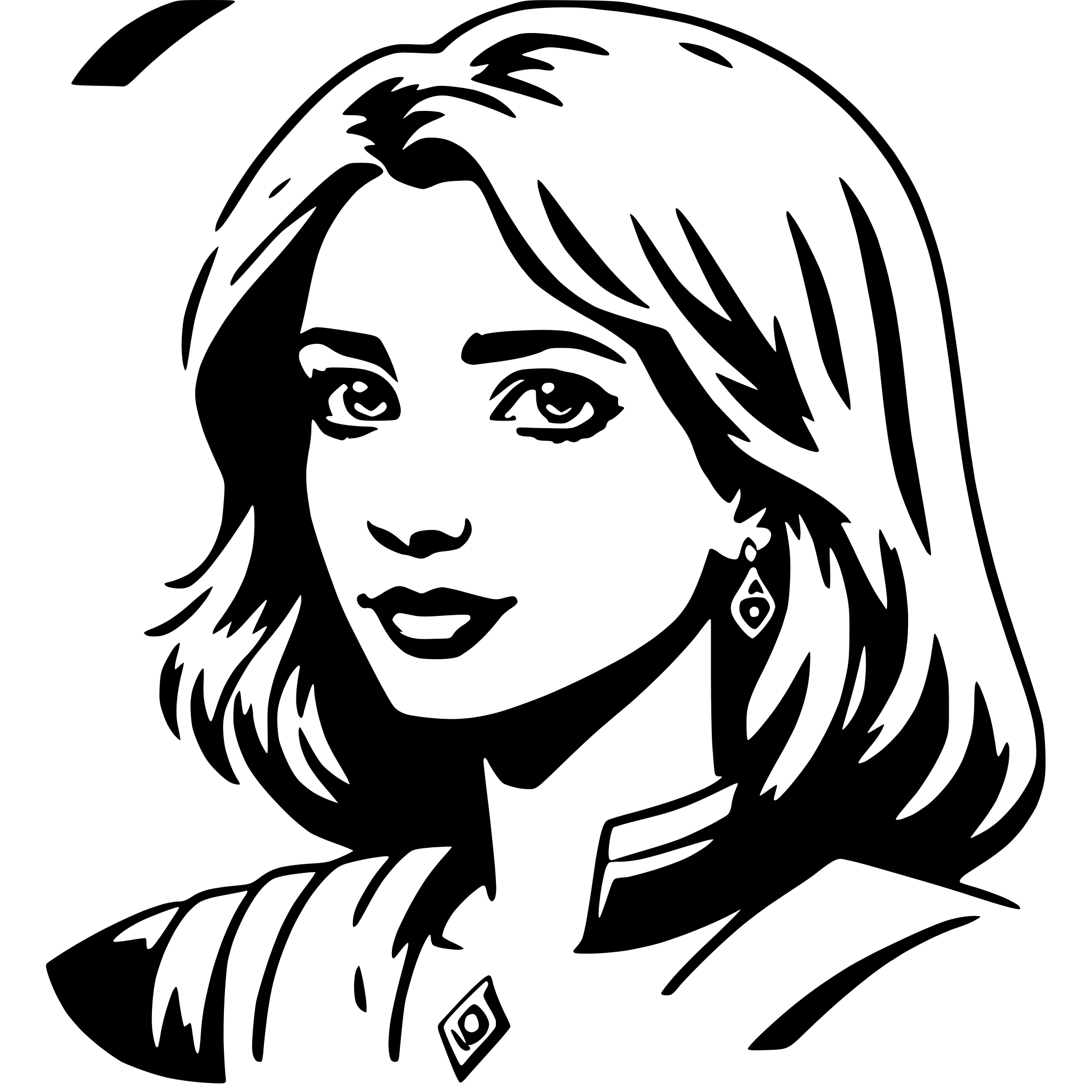AI-generated SVG of a rhiannon