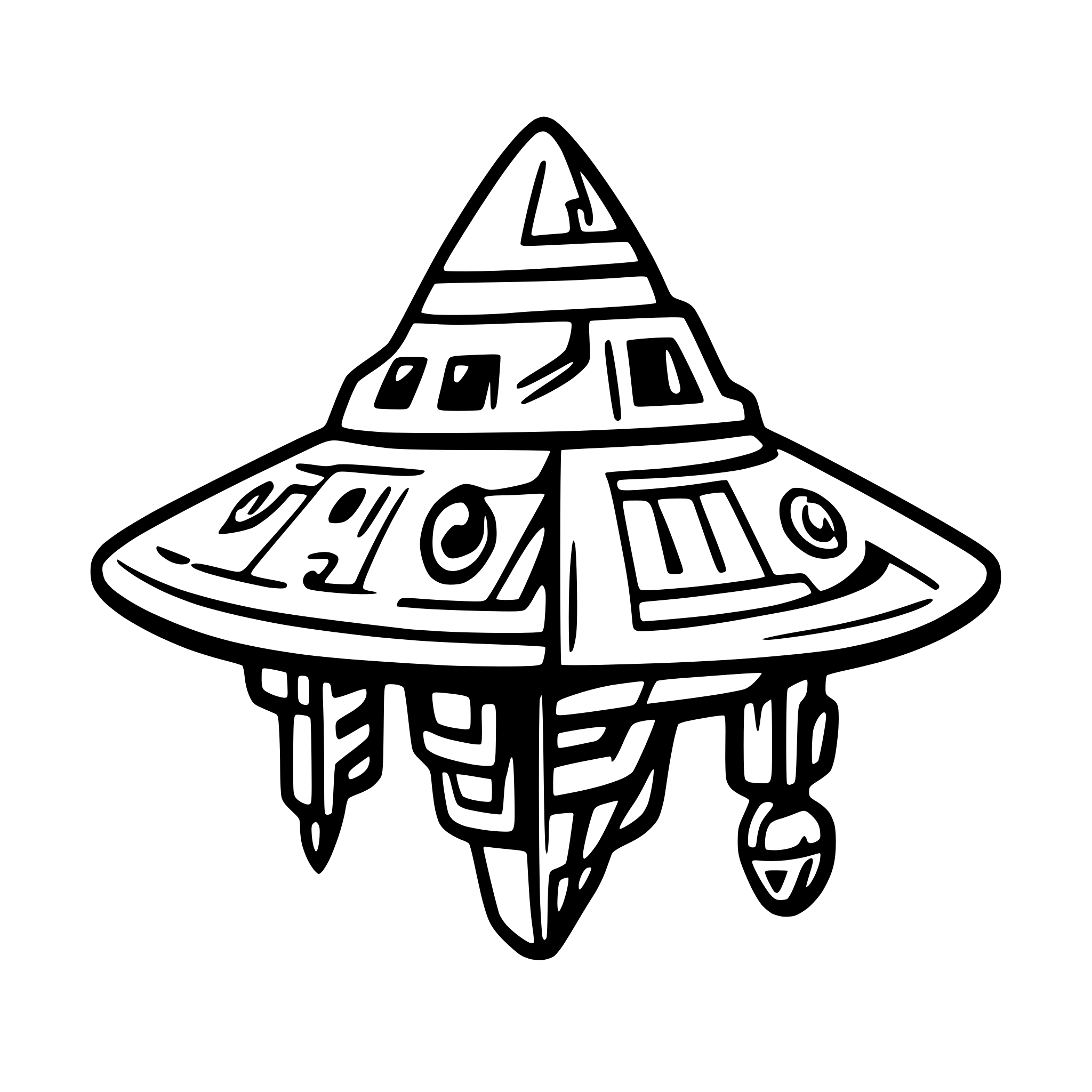 AI-generated SVG of 'spaceship in 45 degrees angle'