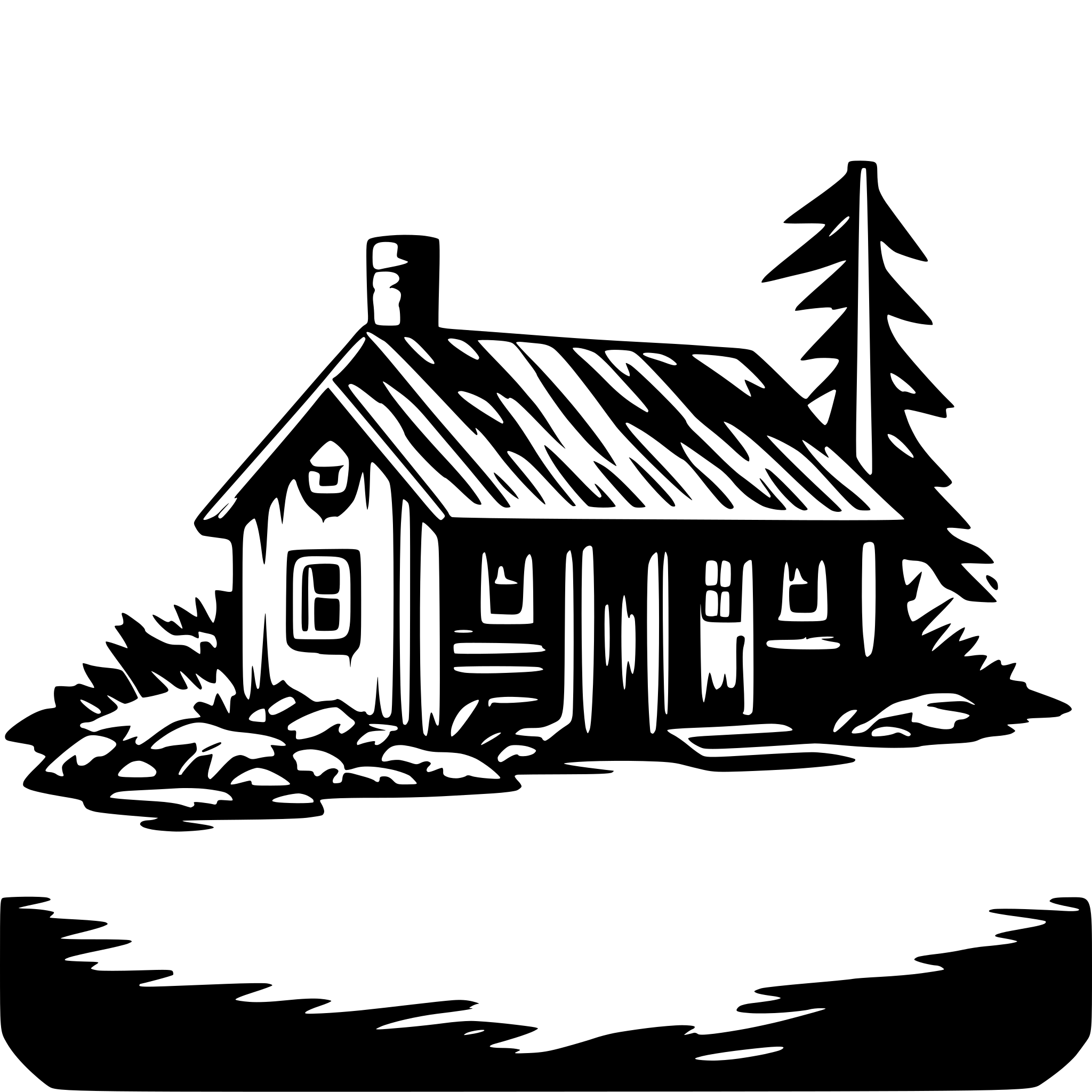 AI-generated SVG of 'the shack'