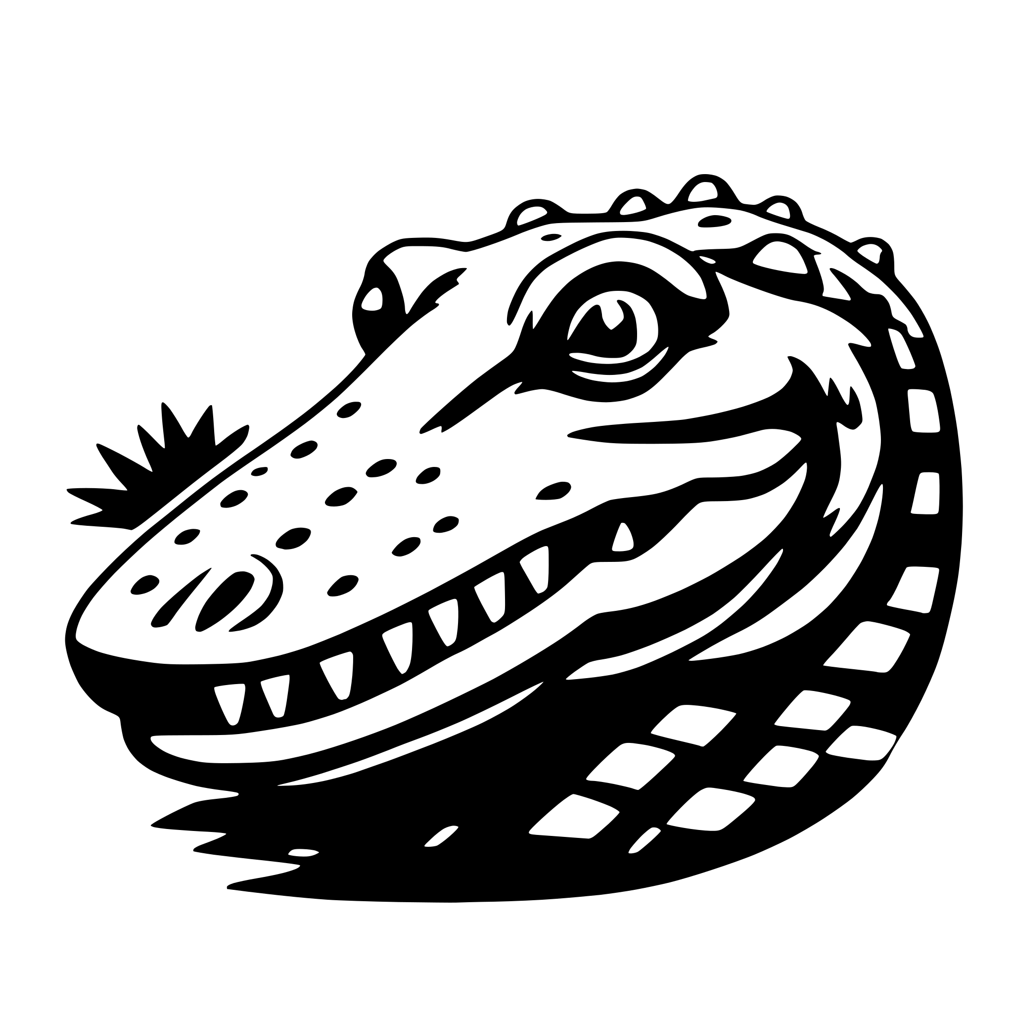 AI-generated SVG of a crocodile
