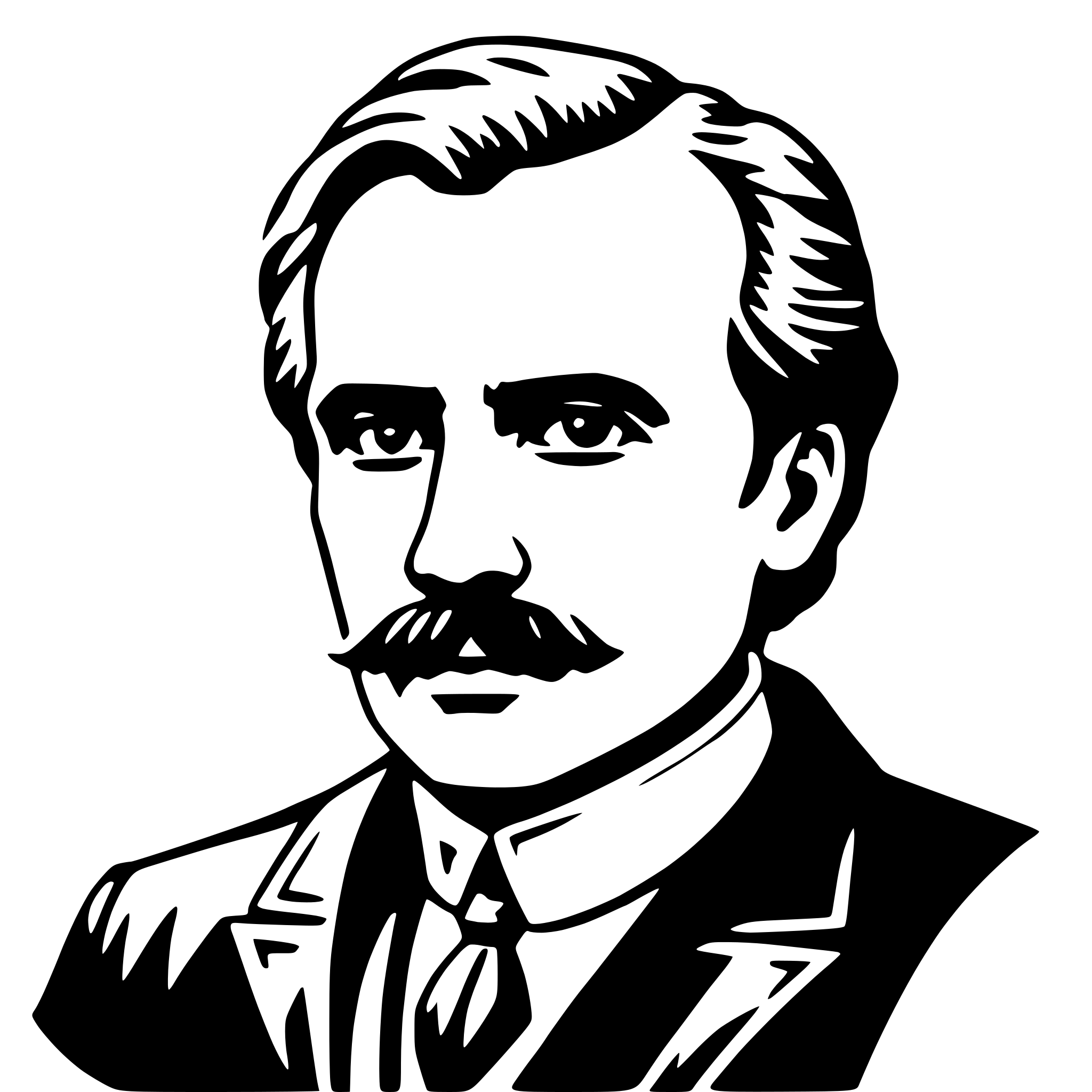 AI-generated SVG of a friedrich nietzsche
