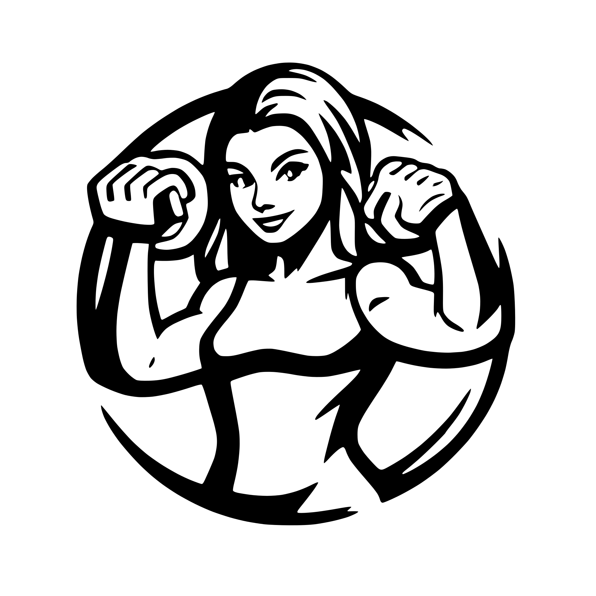 AI-generated SVG of 'biceps fitness logo'