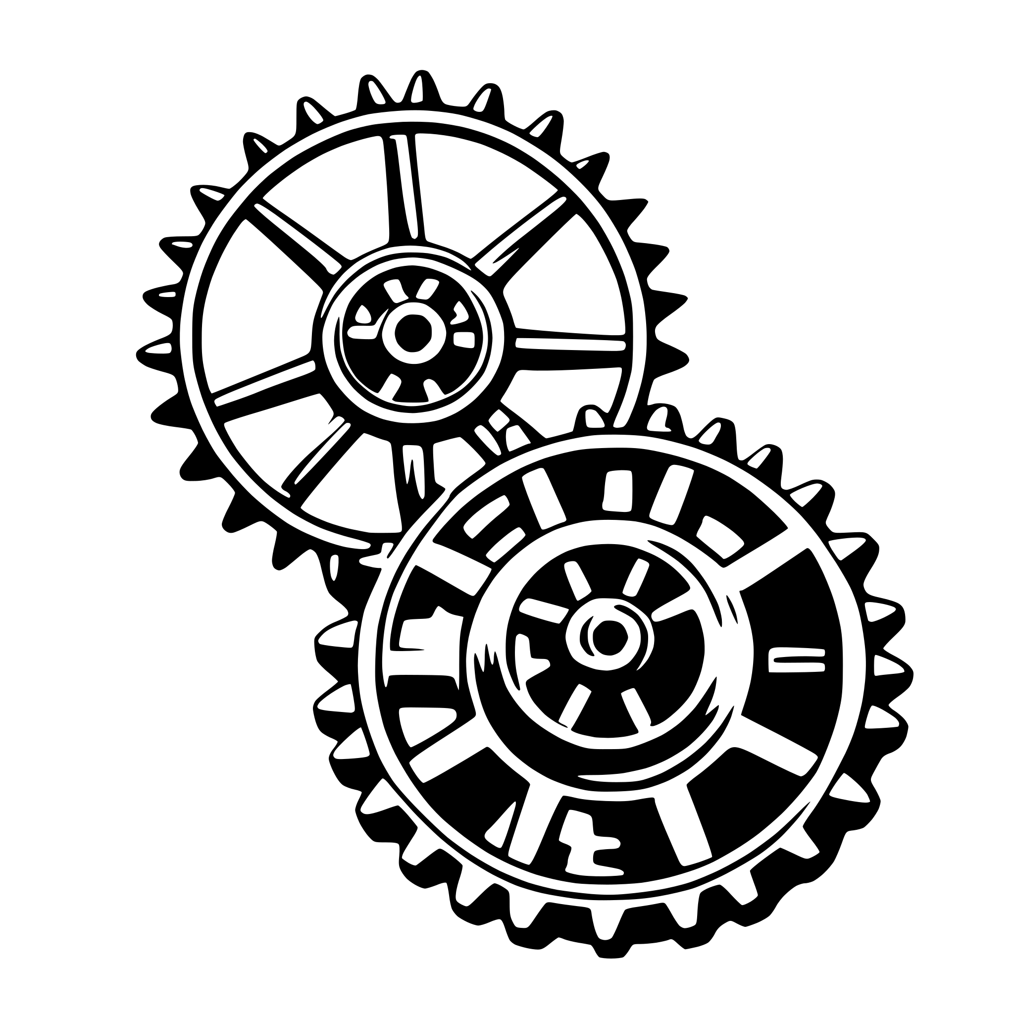 AI-generated SVG of a steampunk gears