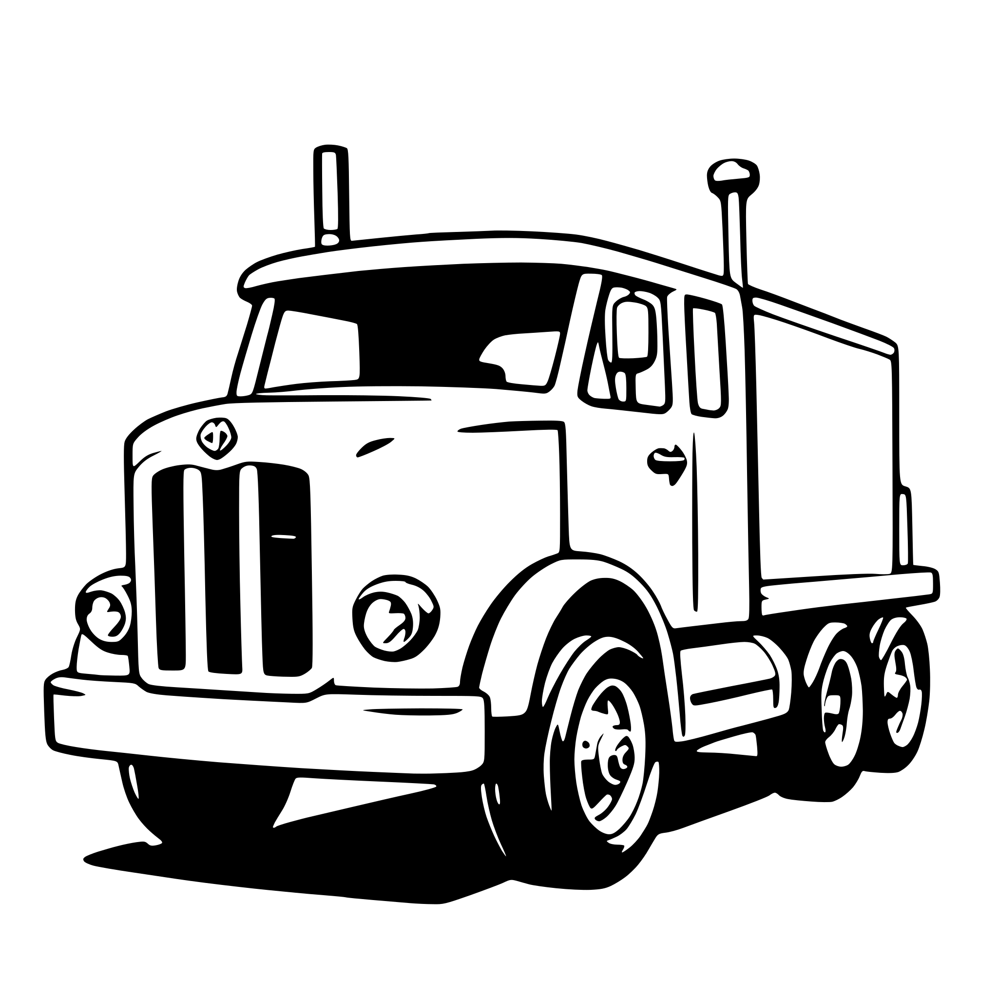 AI-generated SVG of 'flatbed truck'