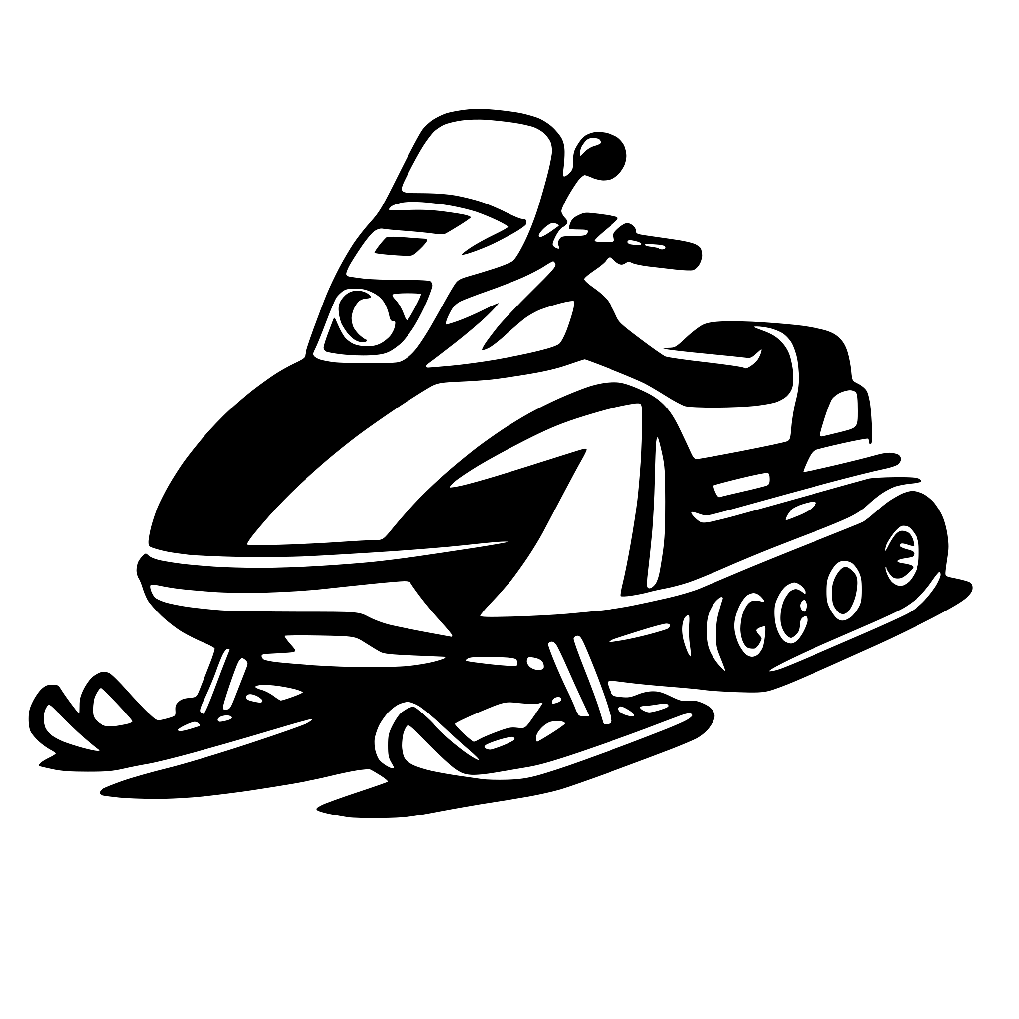 AI-generated SVG of a snowmobile