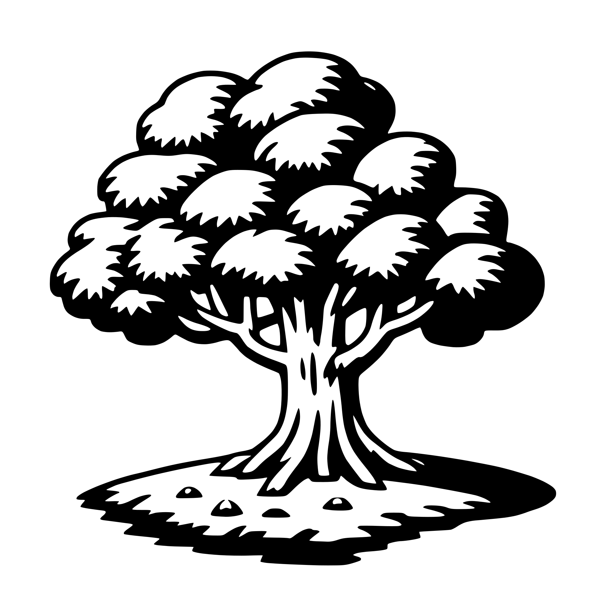 AI-generated SVG of 'yew tree'