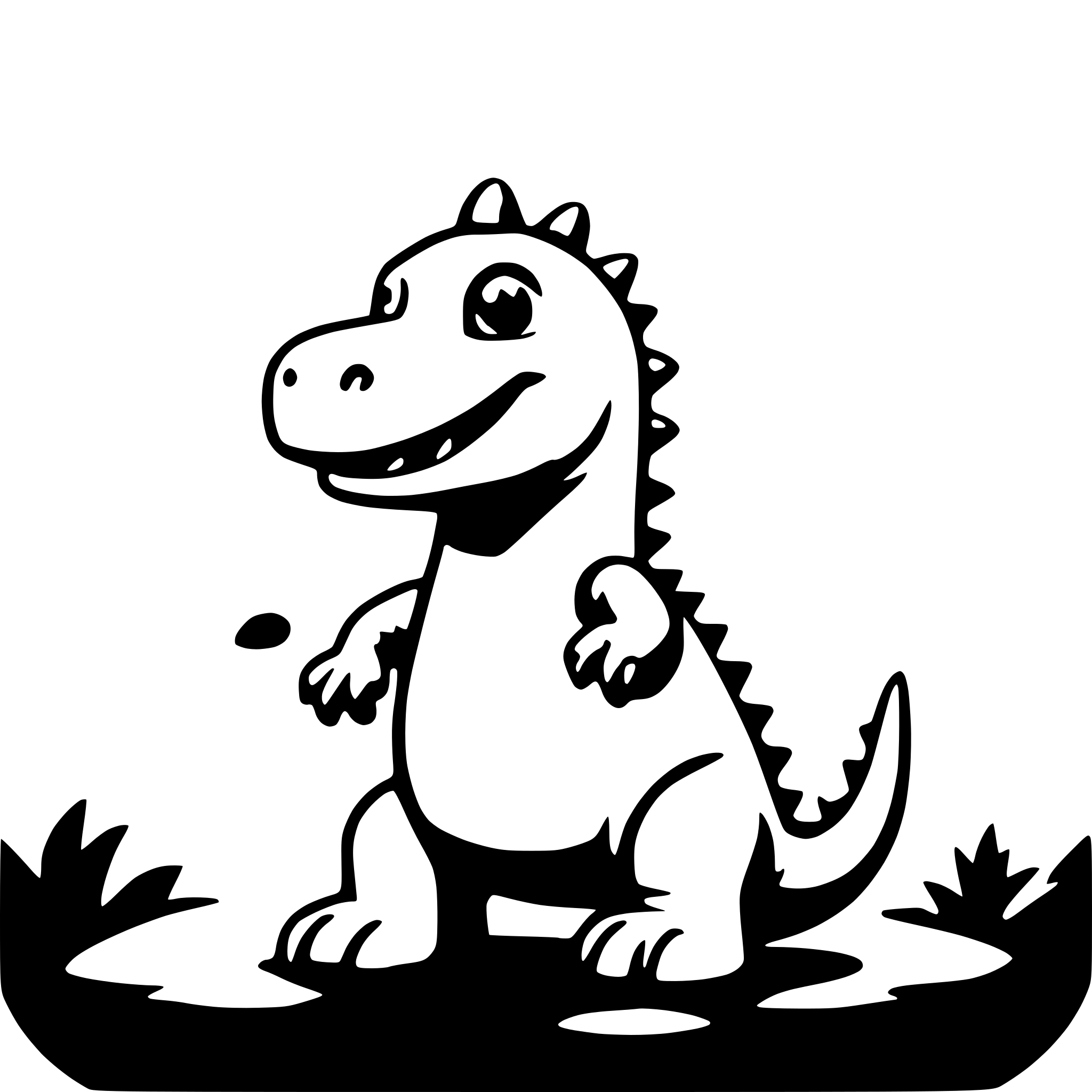 AI-generated SVG of 'baby dino'