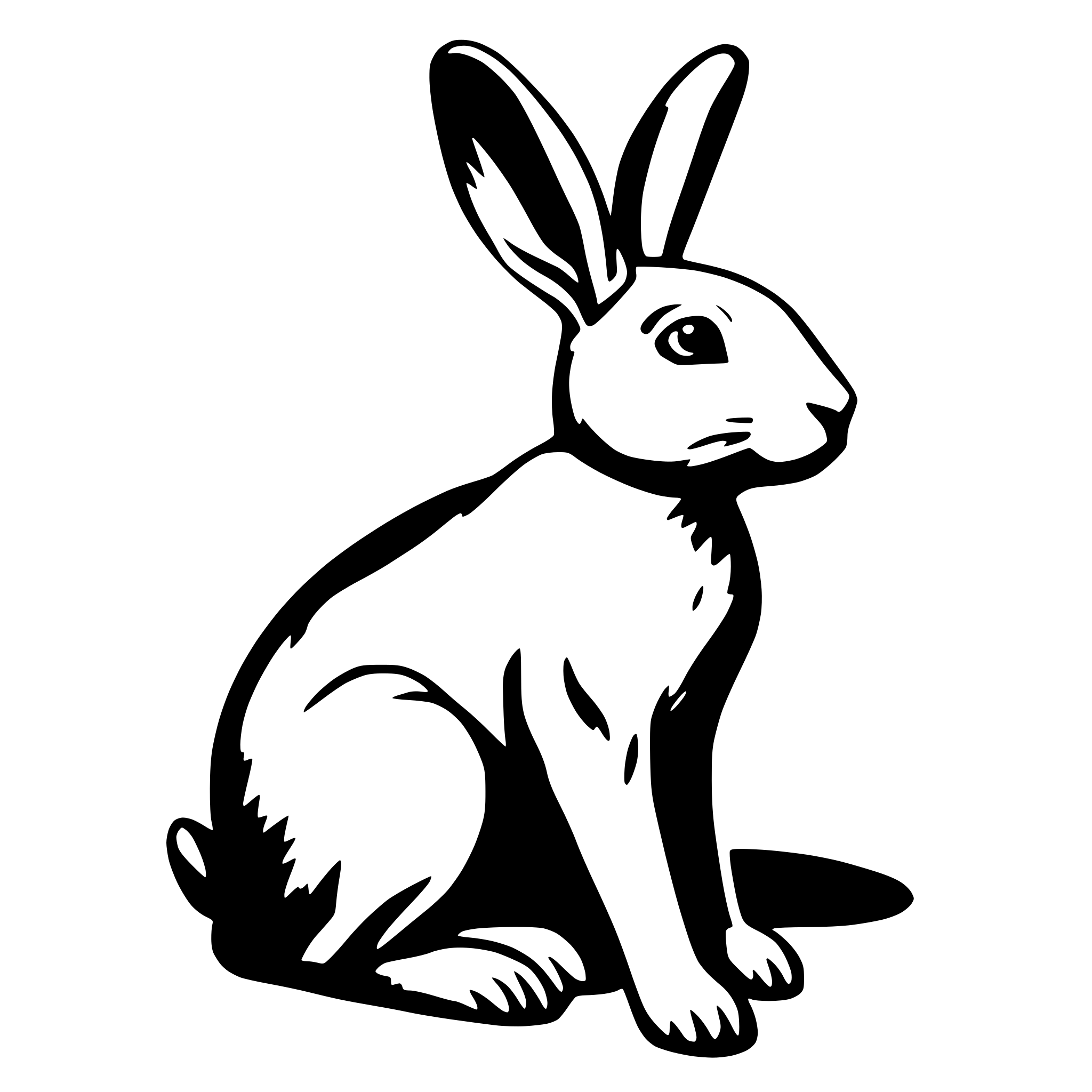 AI-generated SVG of a rabbit