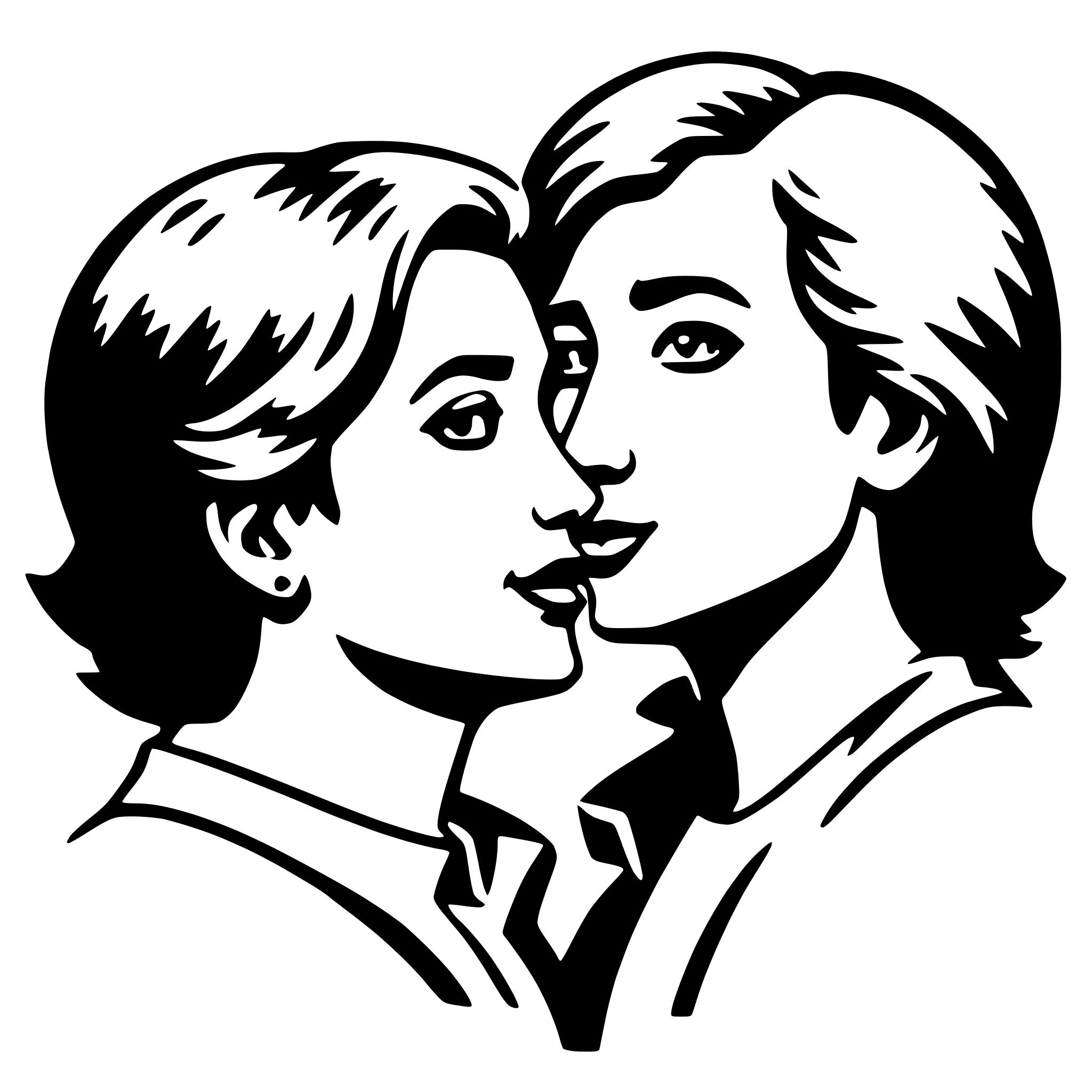 AI-generated SVG of a whispering sweet nothings