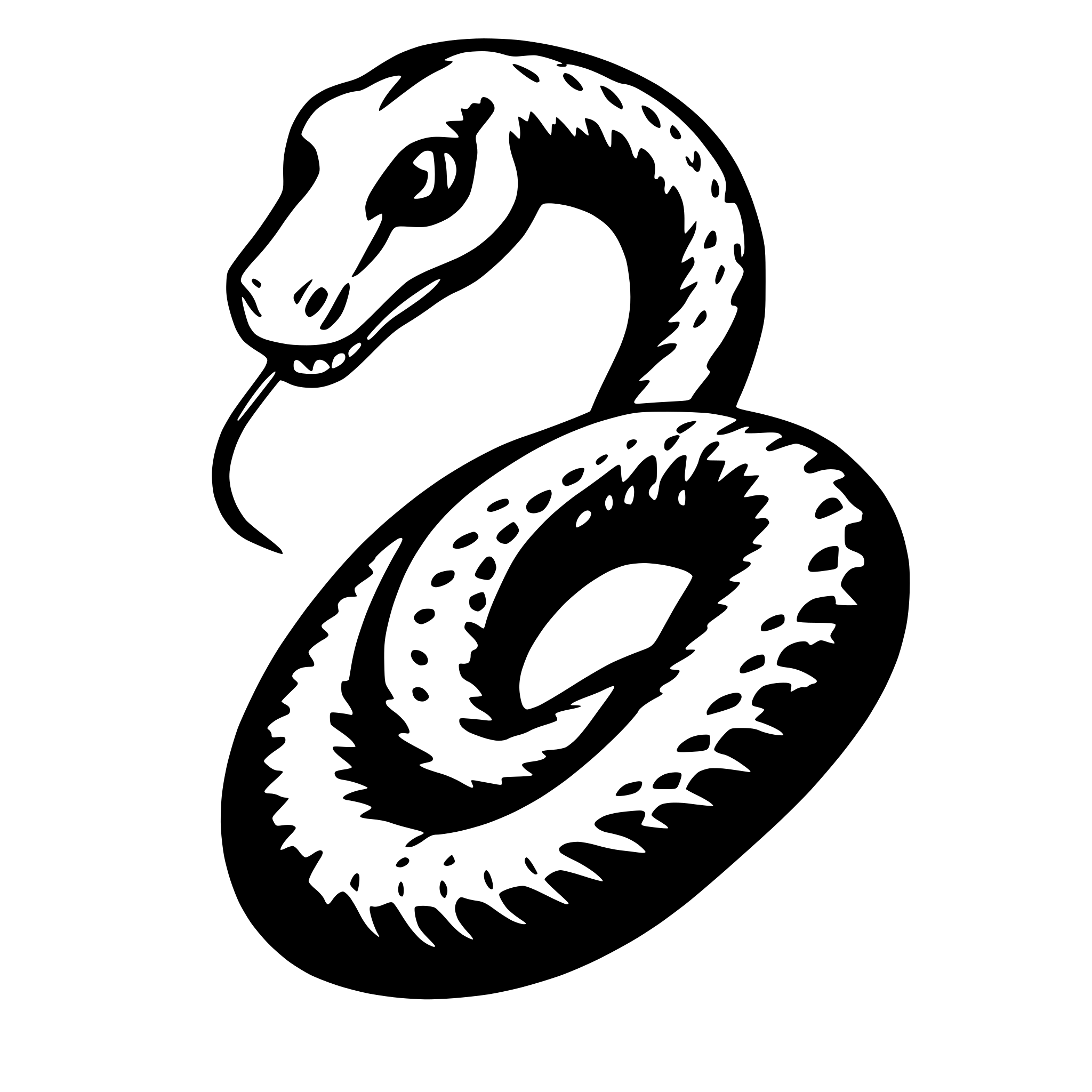 AI-generated SVG of a snake