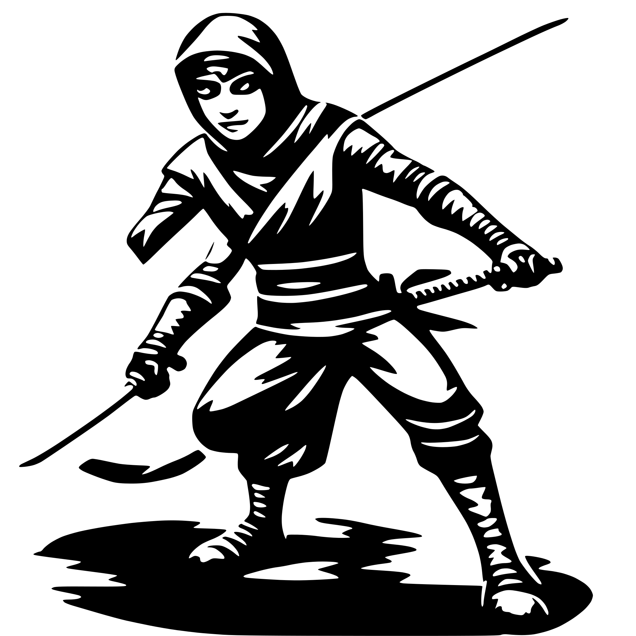 AI-generated SVG of a ninja