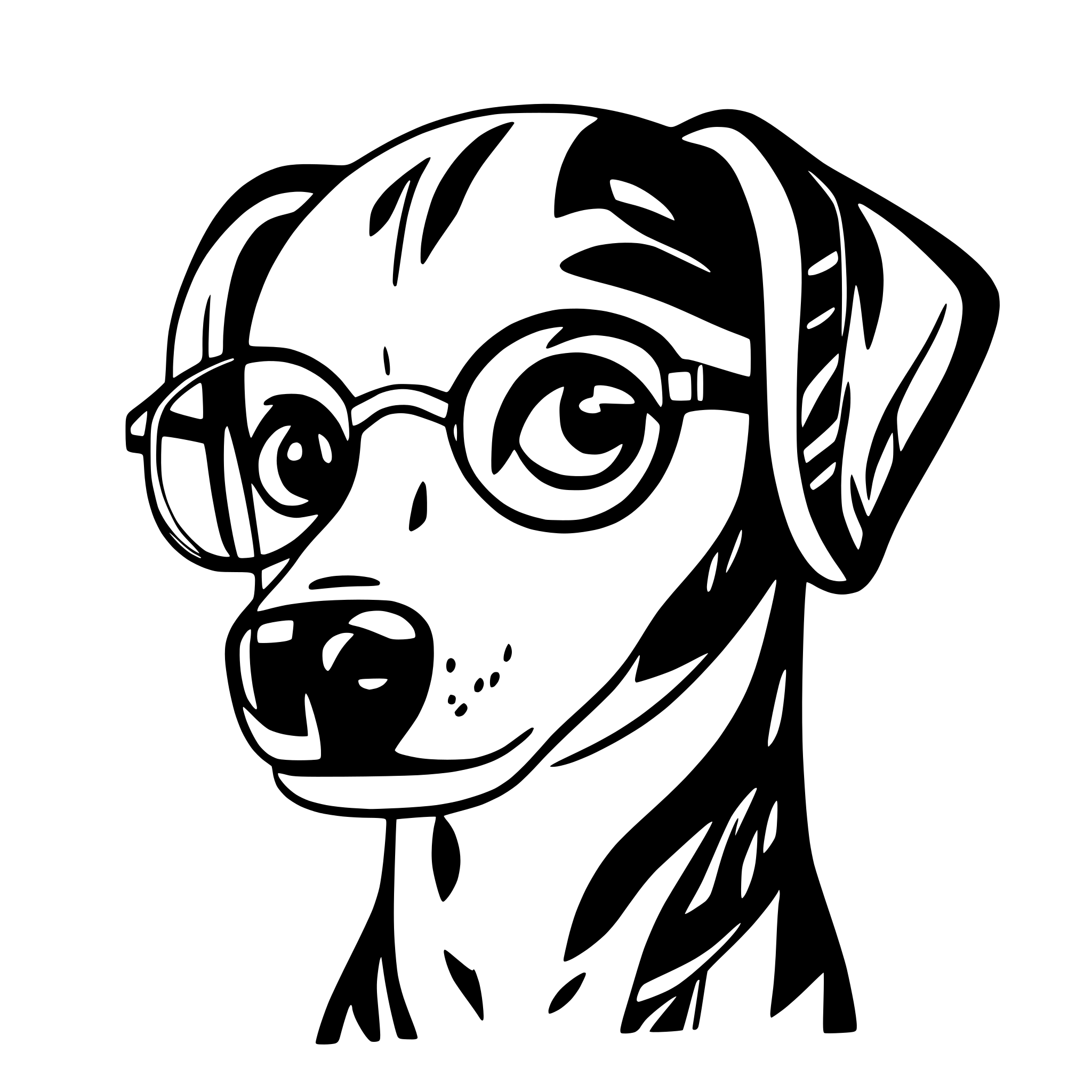 AI-generated SVG of 'cachorro com oculos'