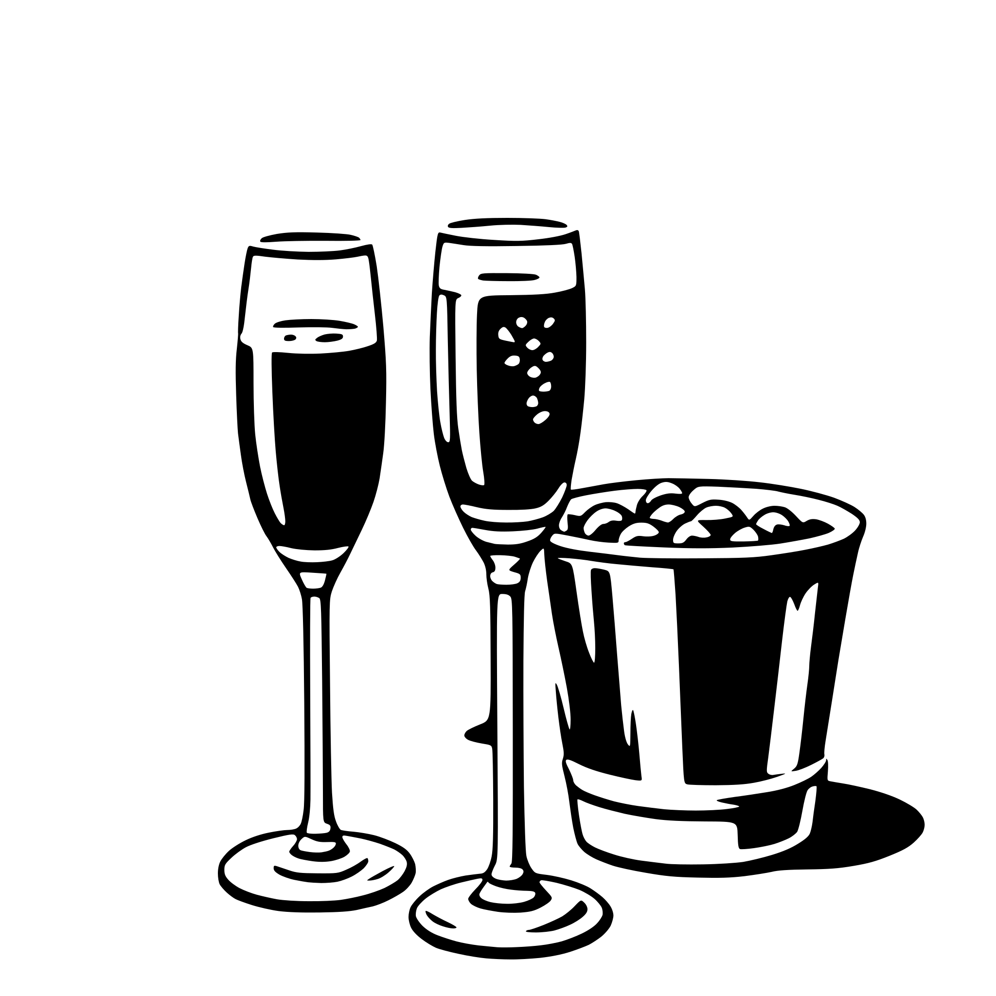 AI-generated SVG of a champagne