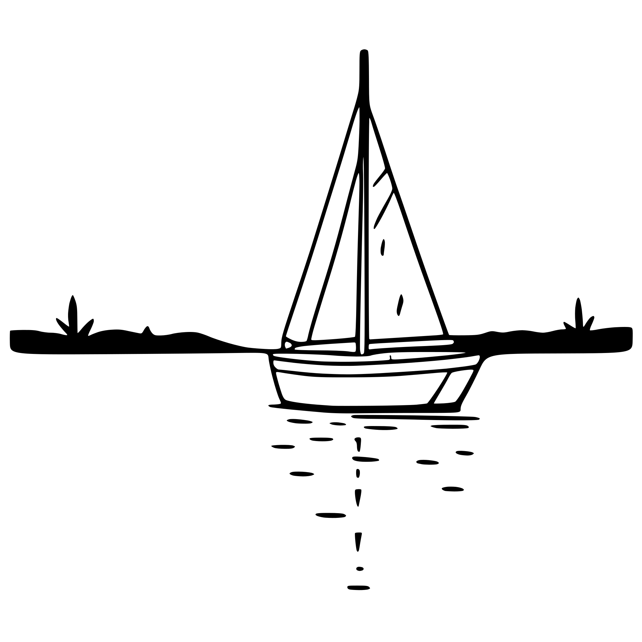 AI-generated SVG of 'sailboat on calm water'