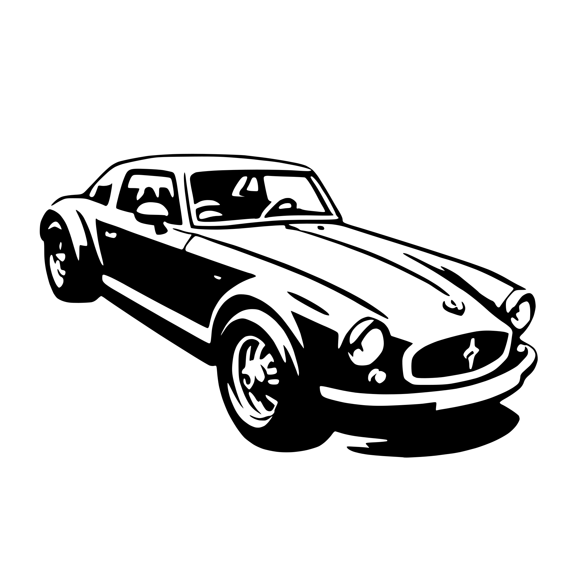 AI-generated SVG of 'roadster'
