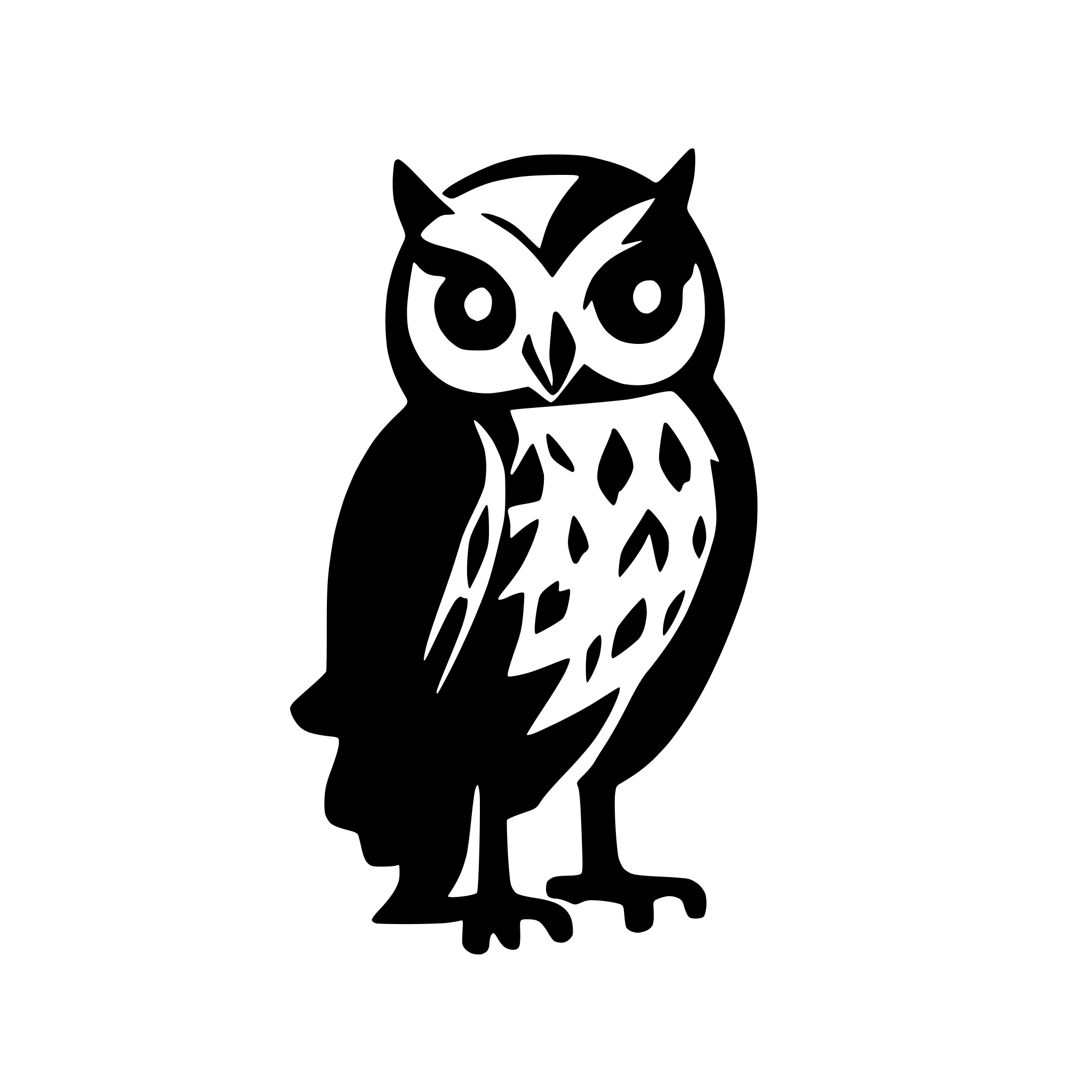 AI-generated SVG of 'owl of athena'