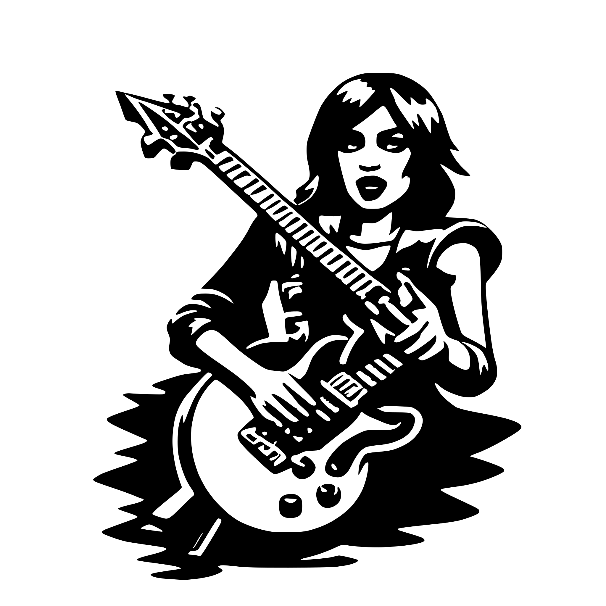 AI-generated SVG of 'heavy metal music'