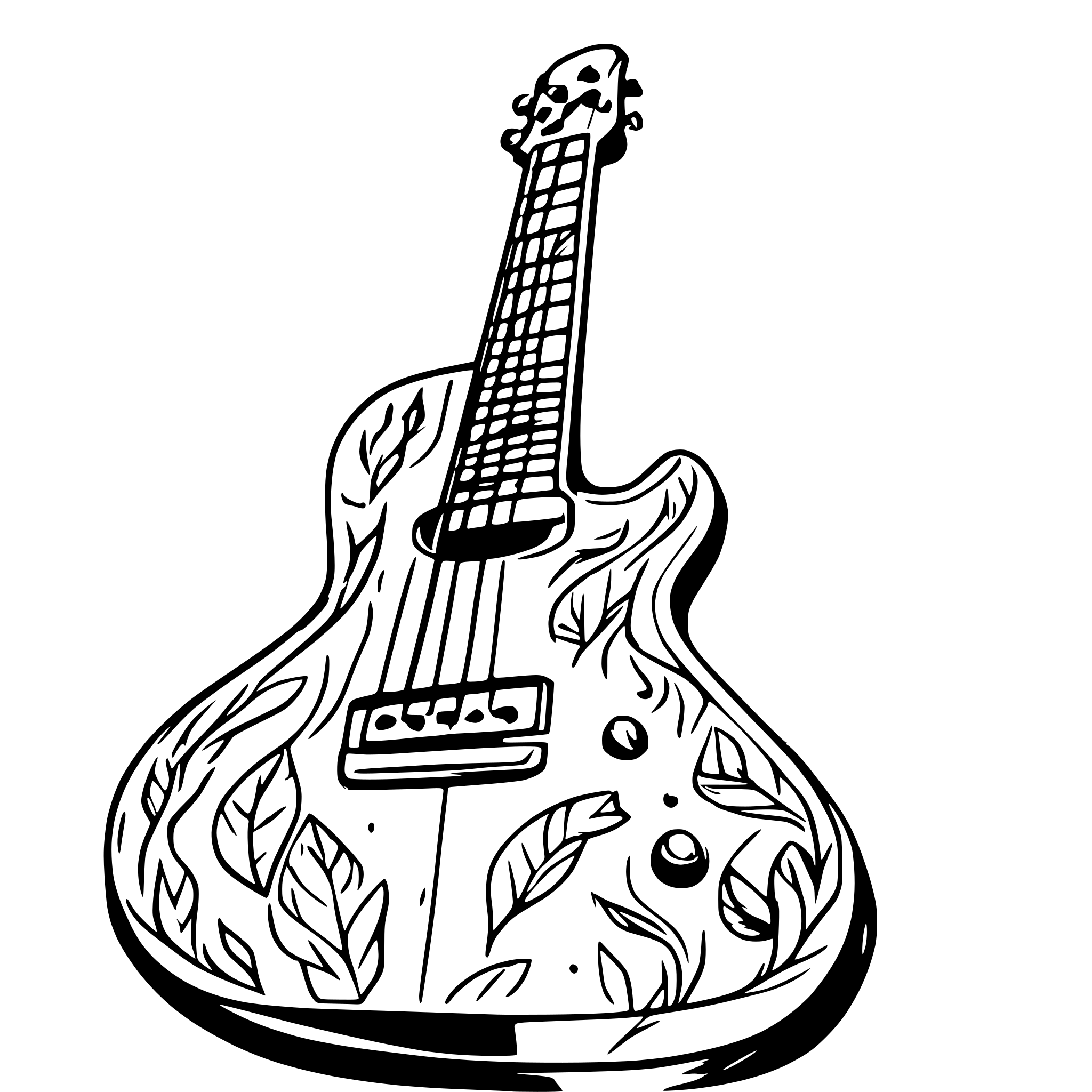 AI-generated SVG of 'guitar neck'