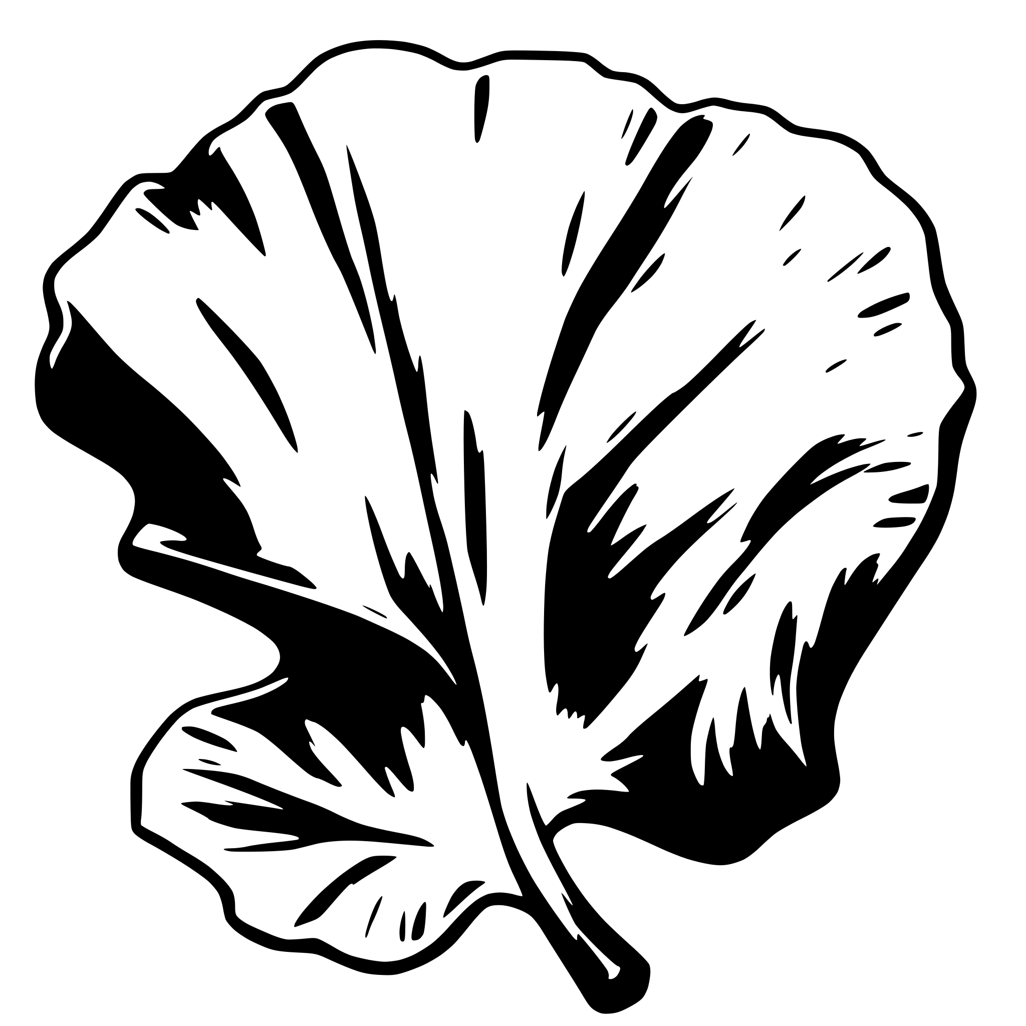 AI-generated SVG of 'single ginkgo biloba leaf'