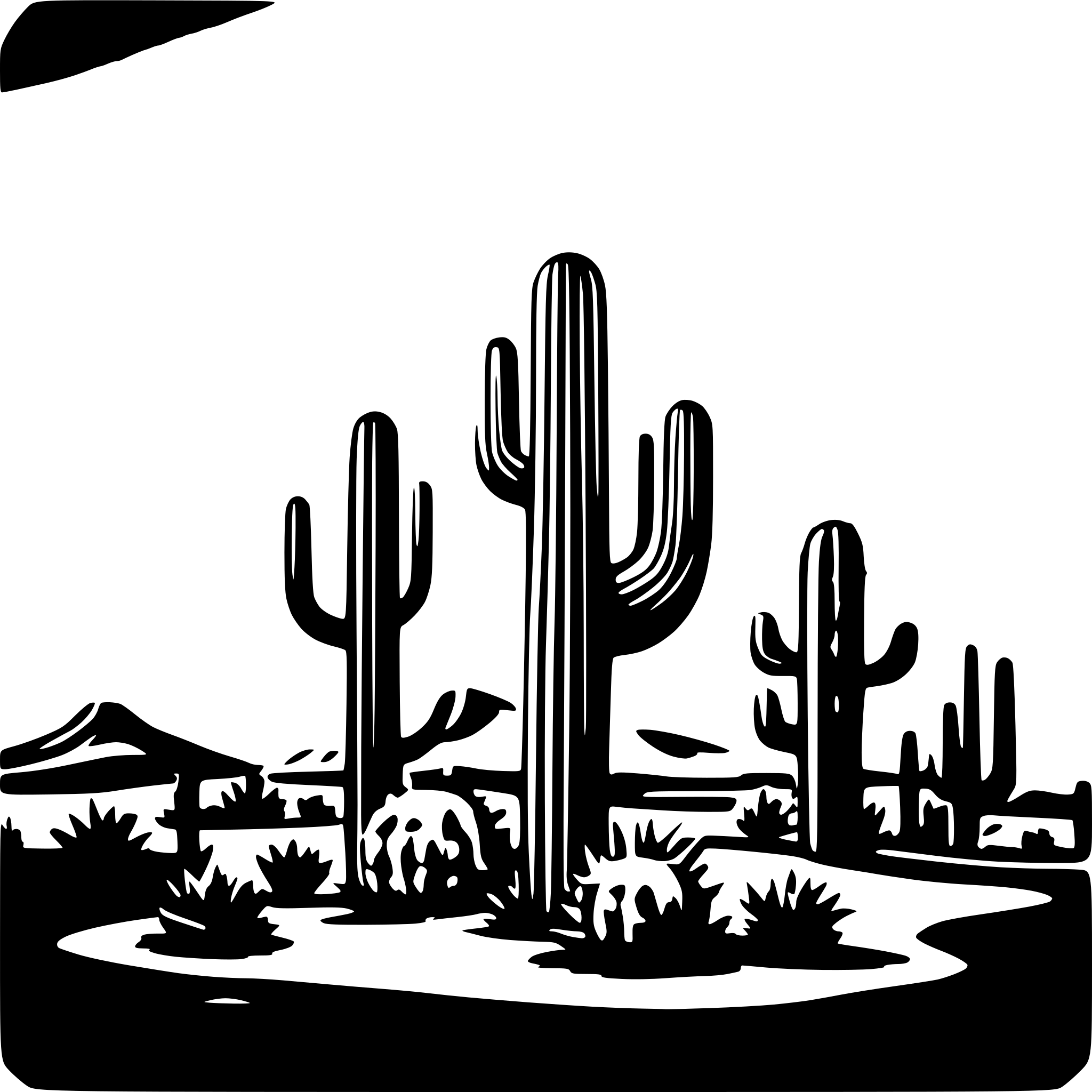 AI-generated SVG of 'cactus desert landscape moon'