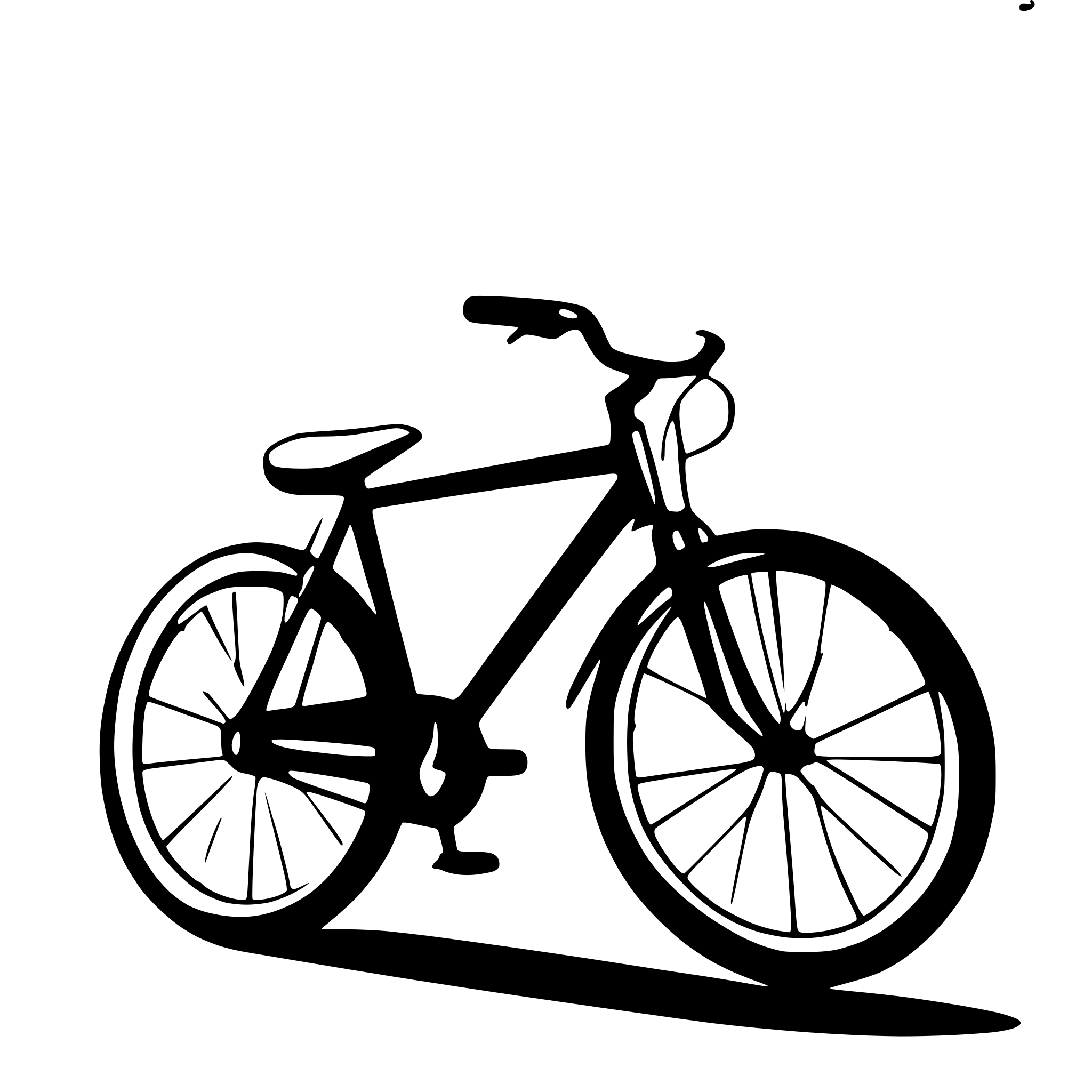 AI-generated SVG of a a cycle silhouette vector with a white background