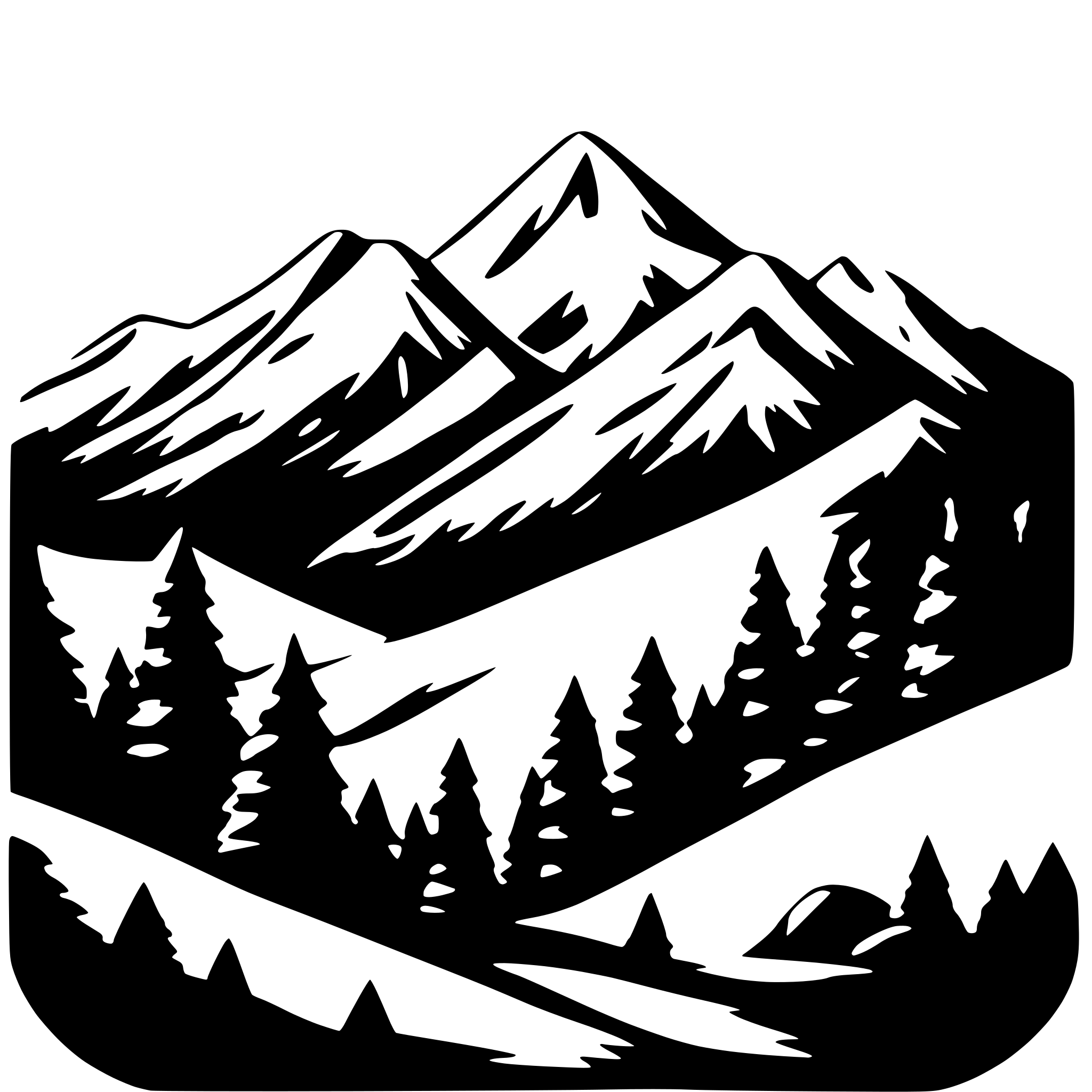 AI-generated SVG of a mountains