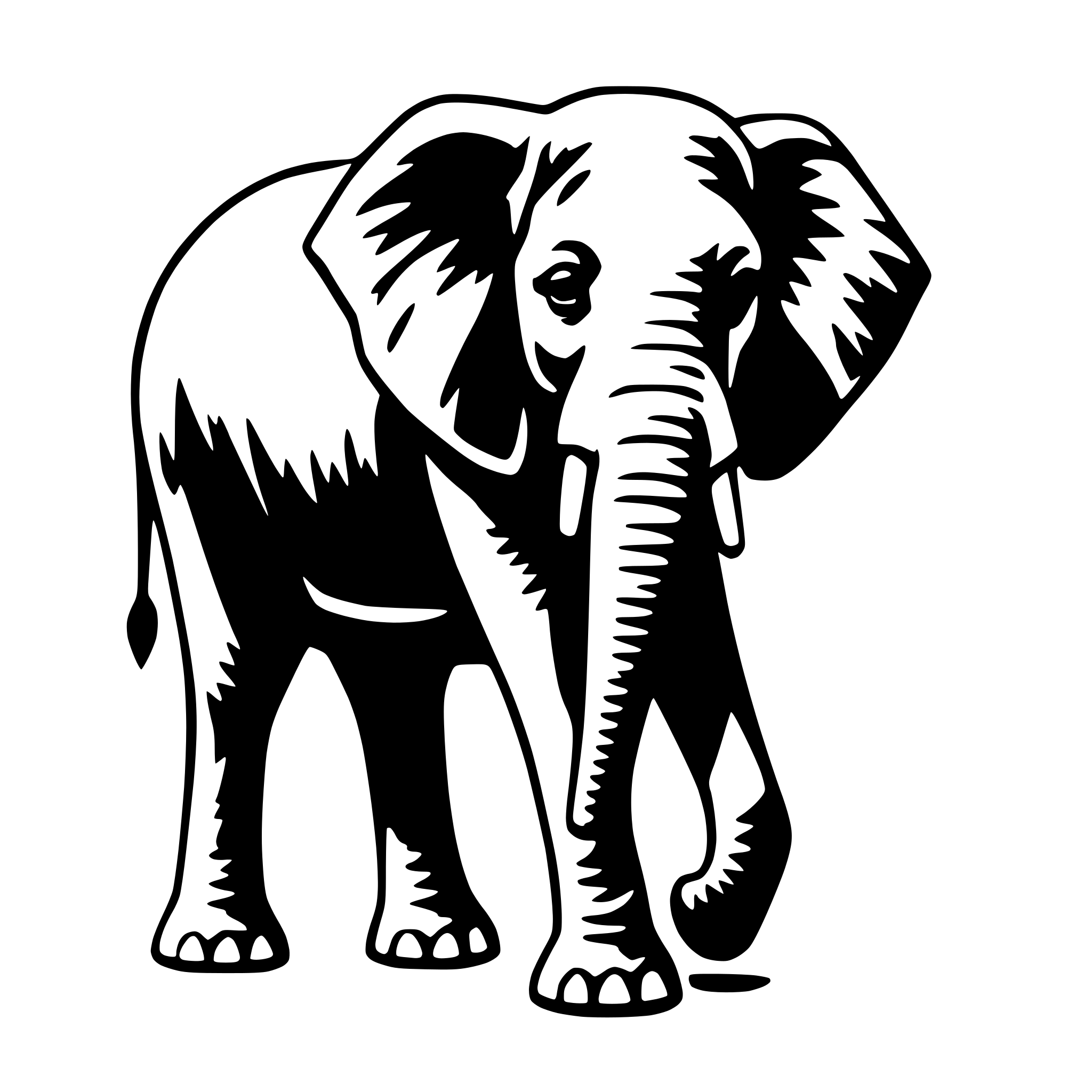 AI-generated SVG of a elephant