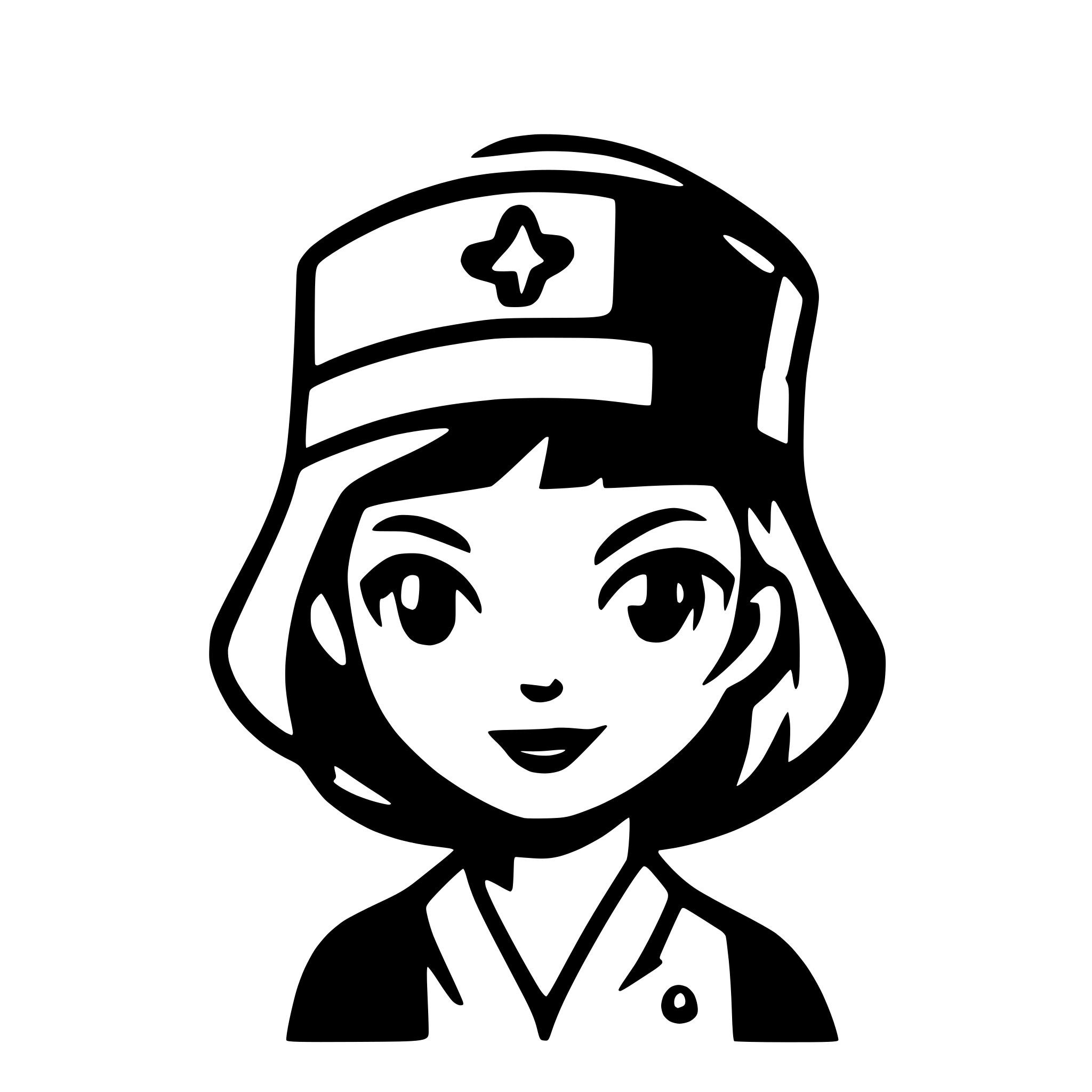 AI-generated SVG of 'nurse hat'
