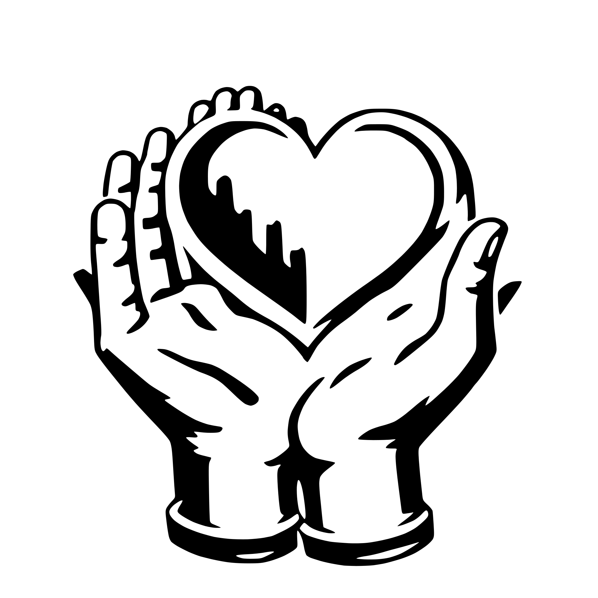 AI-generated SVG of 'sunrise heart hands'