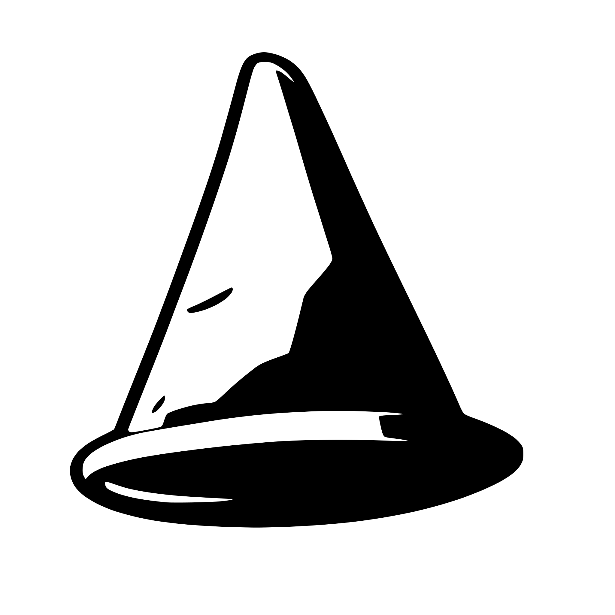 AI-generated SVG of a A purple wizard hat
