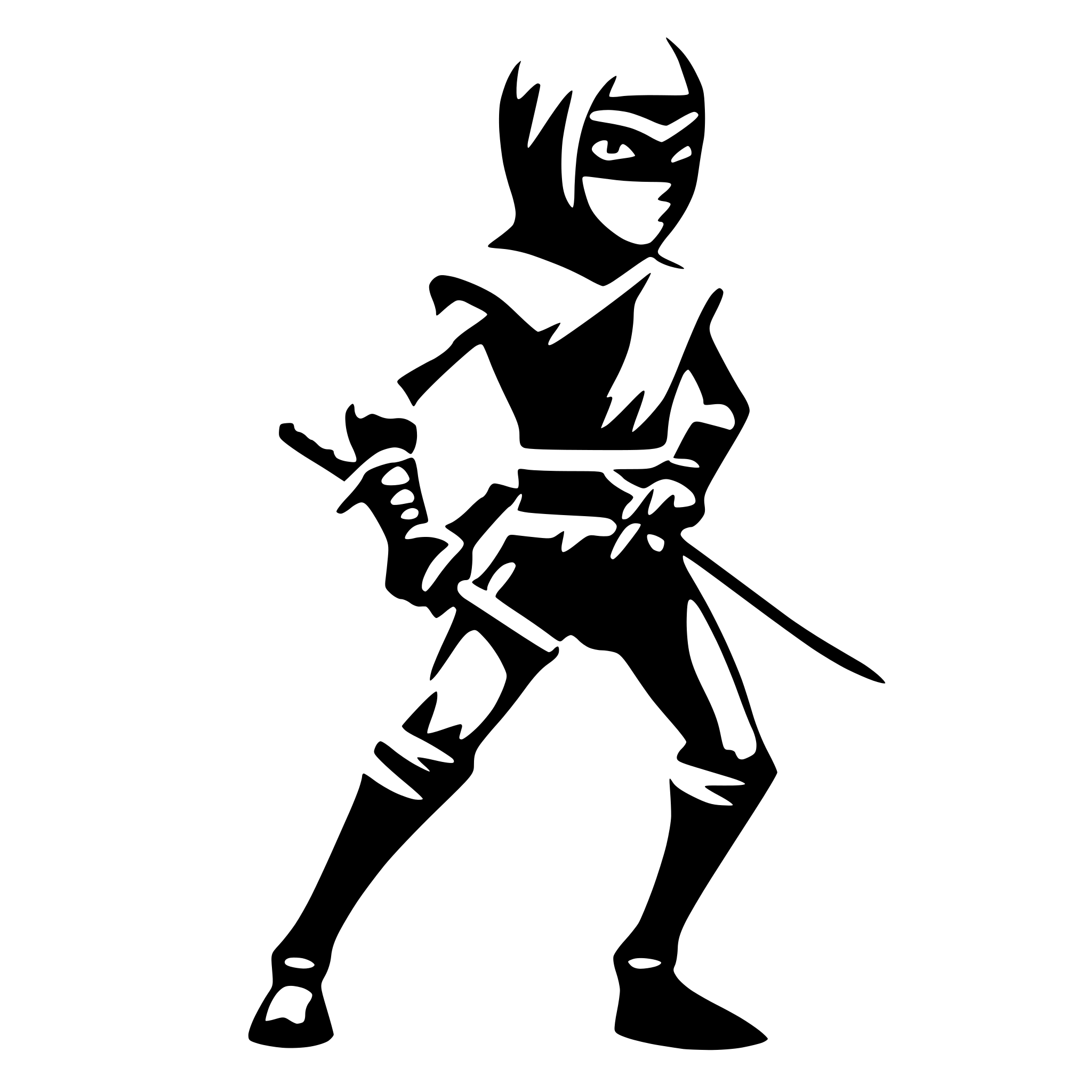 AI-generated SVG of 'CUTE ninja with sword'